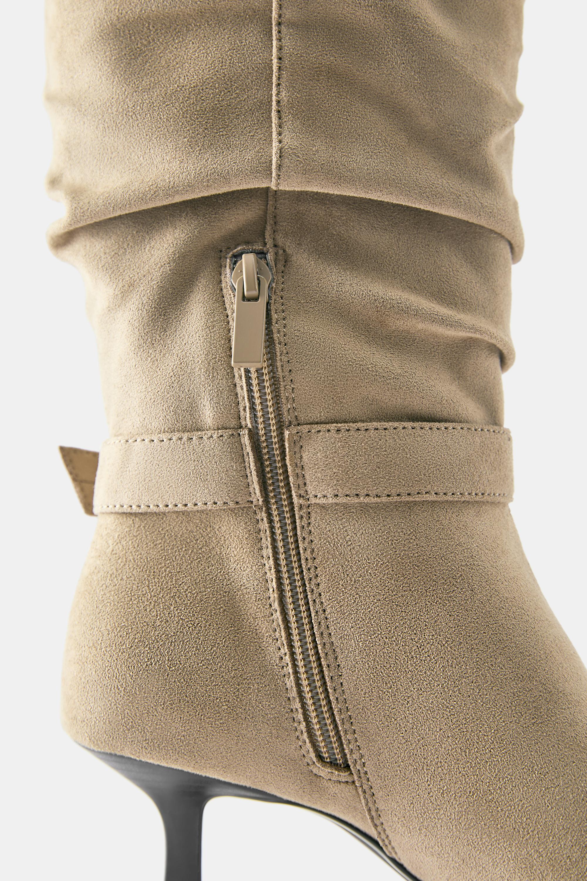 high-heel ankle boots — Brown