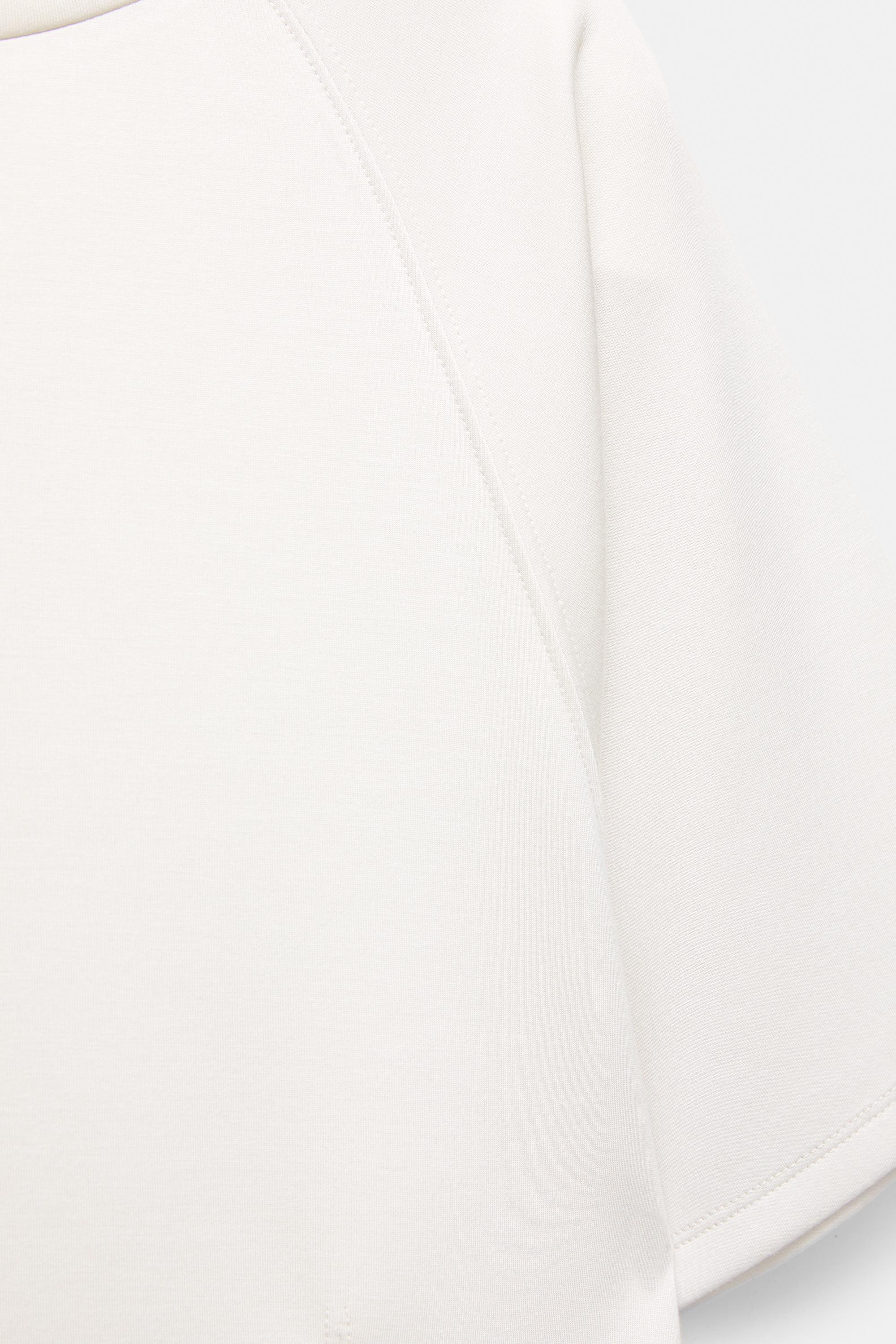 Soft touch short sleeve sweatshirt — Ecru