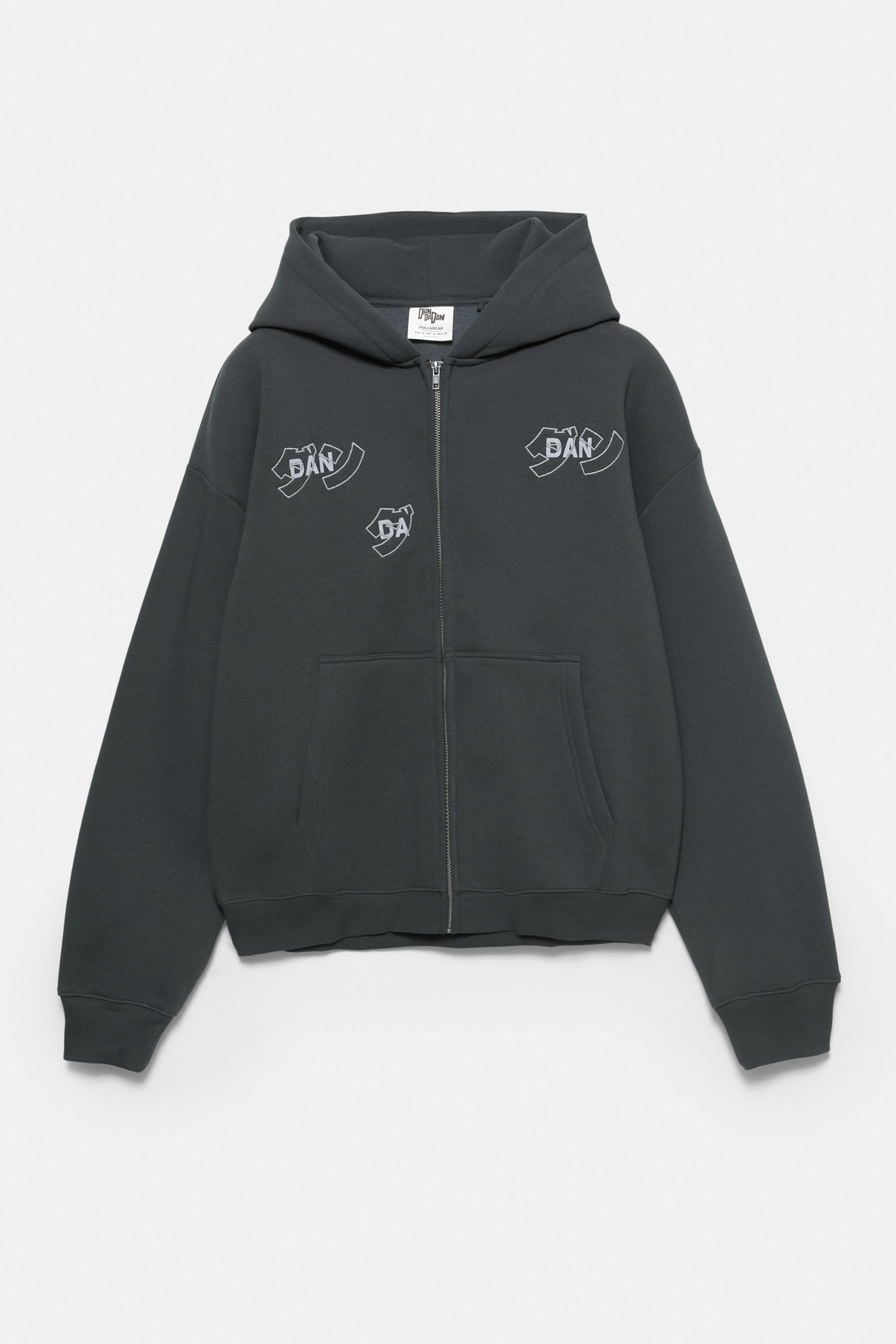 Dan Da Dan fermuarlı kapüşonlu sweatshirt - Görsel 7