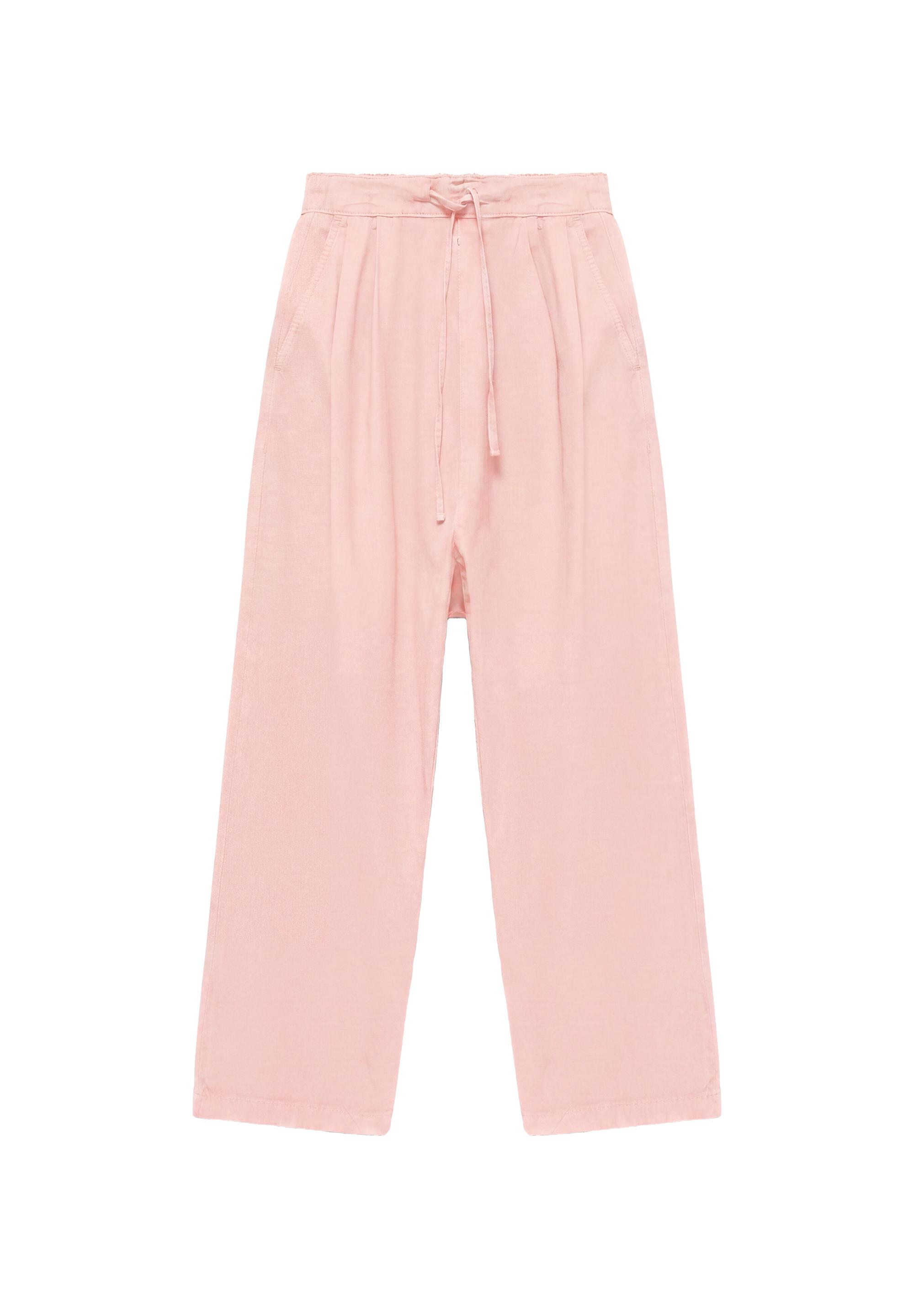 Baggy sarouel trousers with drawstring — Pink