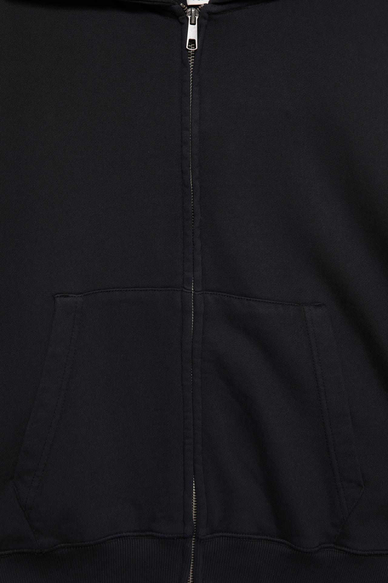 Hoodie with zipper — Dark anthracite