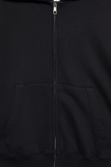 Hoodie with zipper — Dark anthracite 7