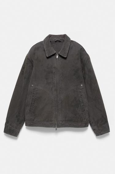 Washed-finish jacket — Steel blue 6