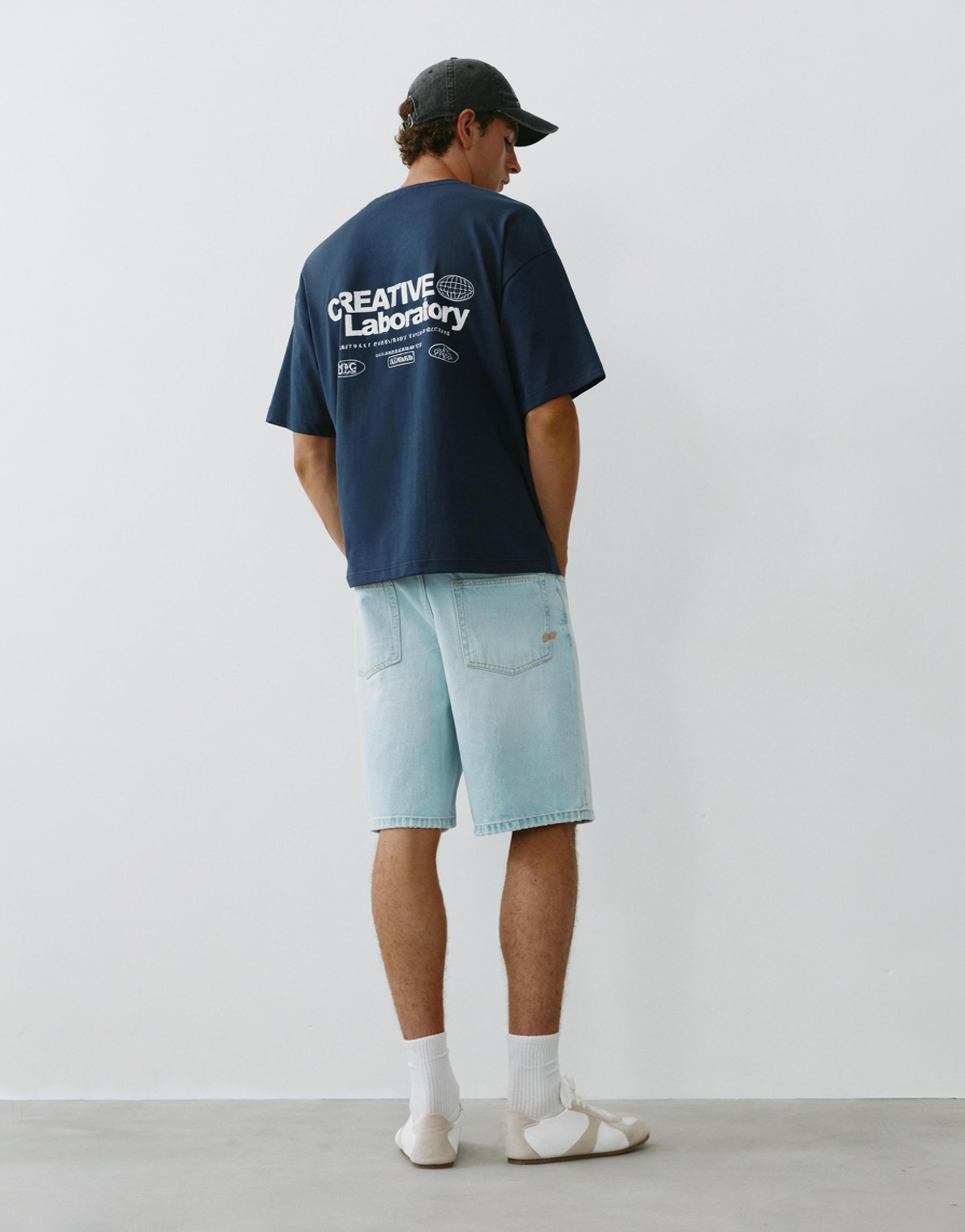 Creative Laboratory graphic T-shirt — Navy