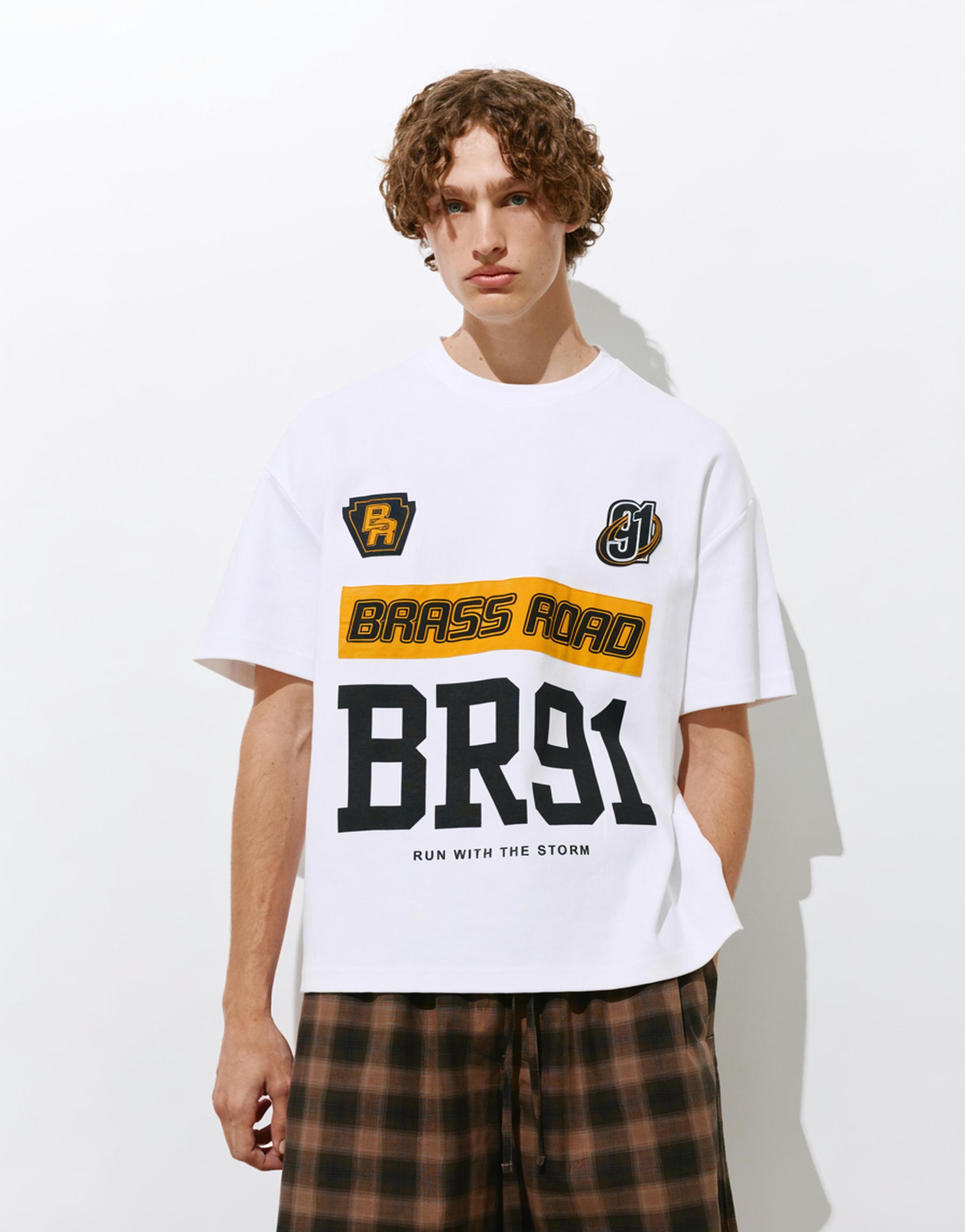 Brass Road boxy T-shirt — White
