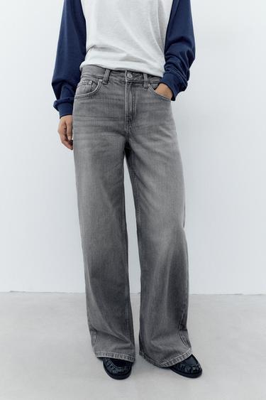 Low-rise baggy jeans — Pearl grey 4