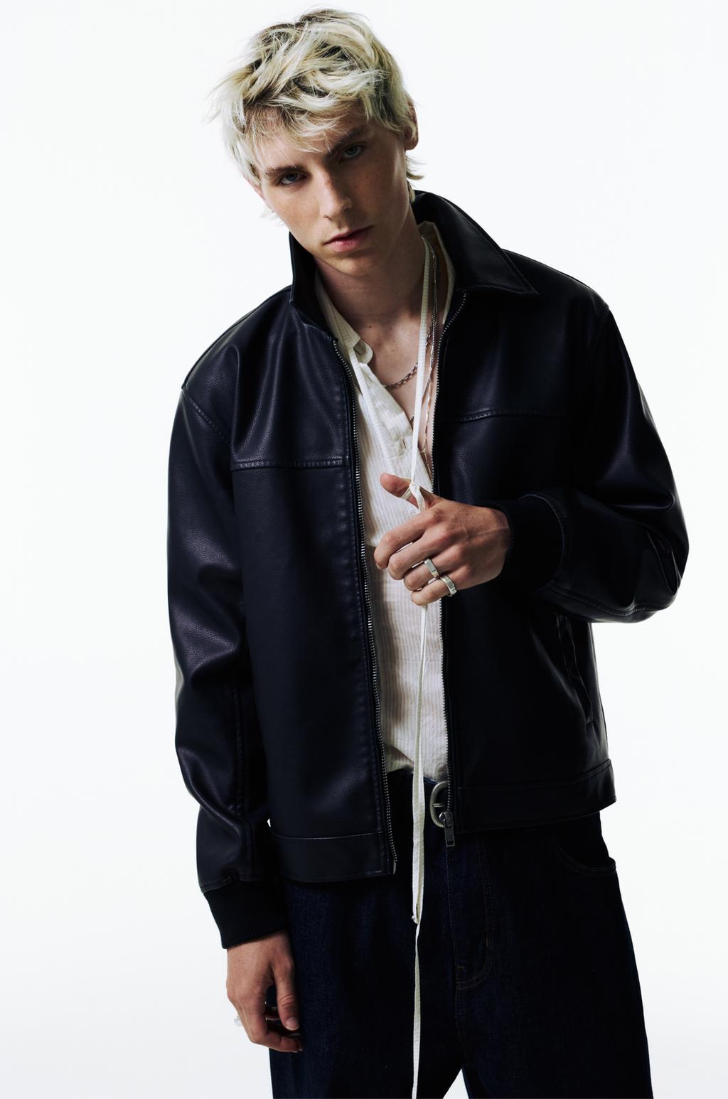 Faux Leather Jacket pull&bear - Main Image