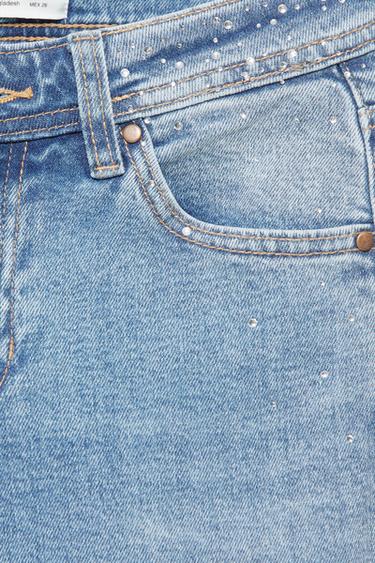 Rhinestone boot-cut jeans — Medium blue 9