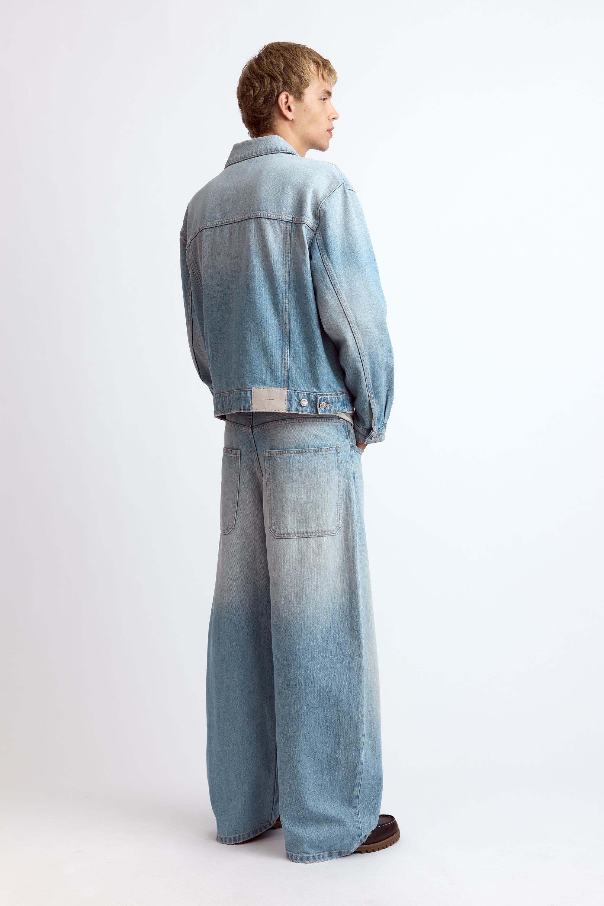 Pull&Bear Diyelimkiş detaylı barrel jean görsel 3