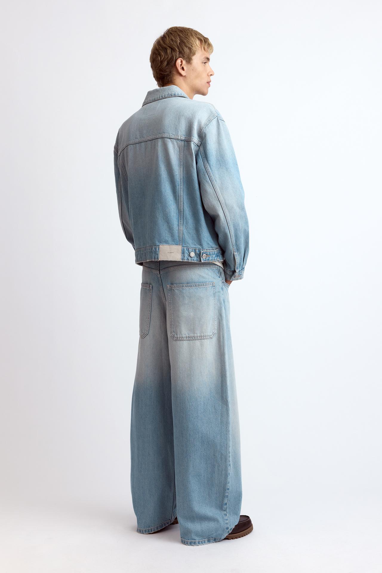 Seamed barrel jeans — Pale indigo