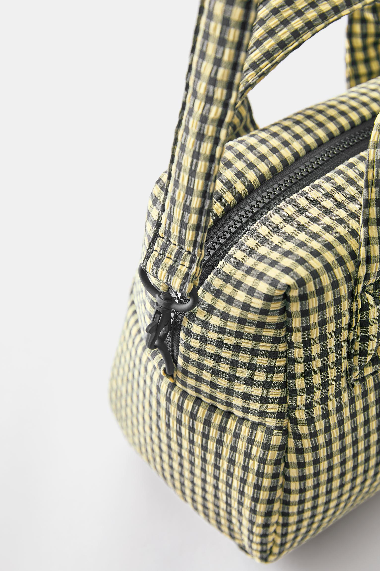 Gingham lunch bag — Black