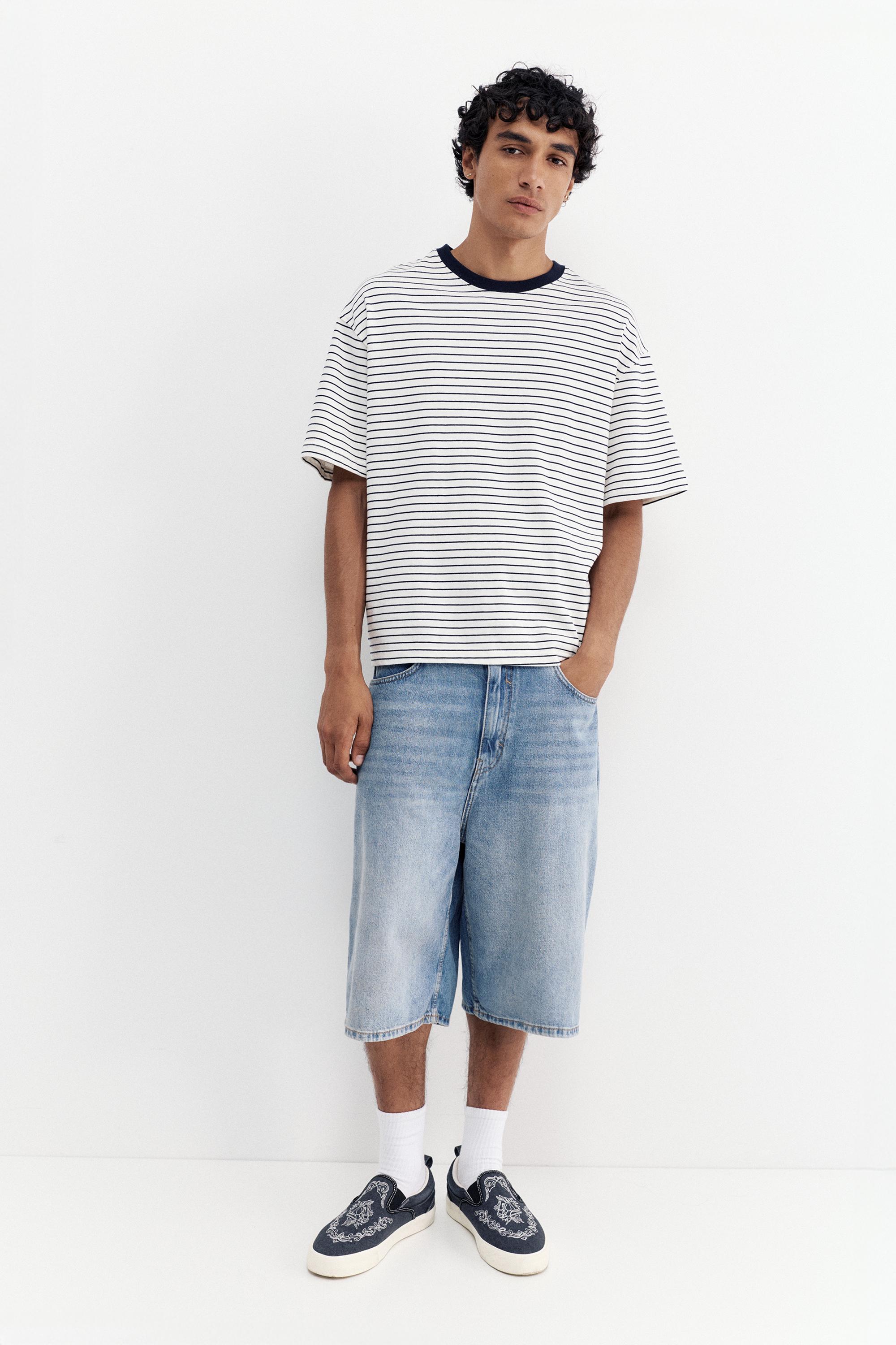Premium short sleeve T-shirt — Blue/White