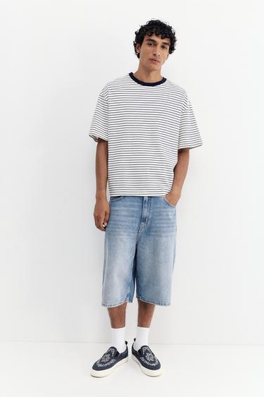 Premium short sleeve T-shirt — Blue/White 4