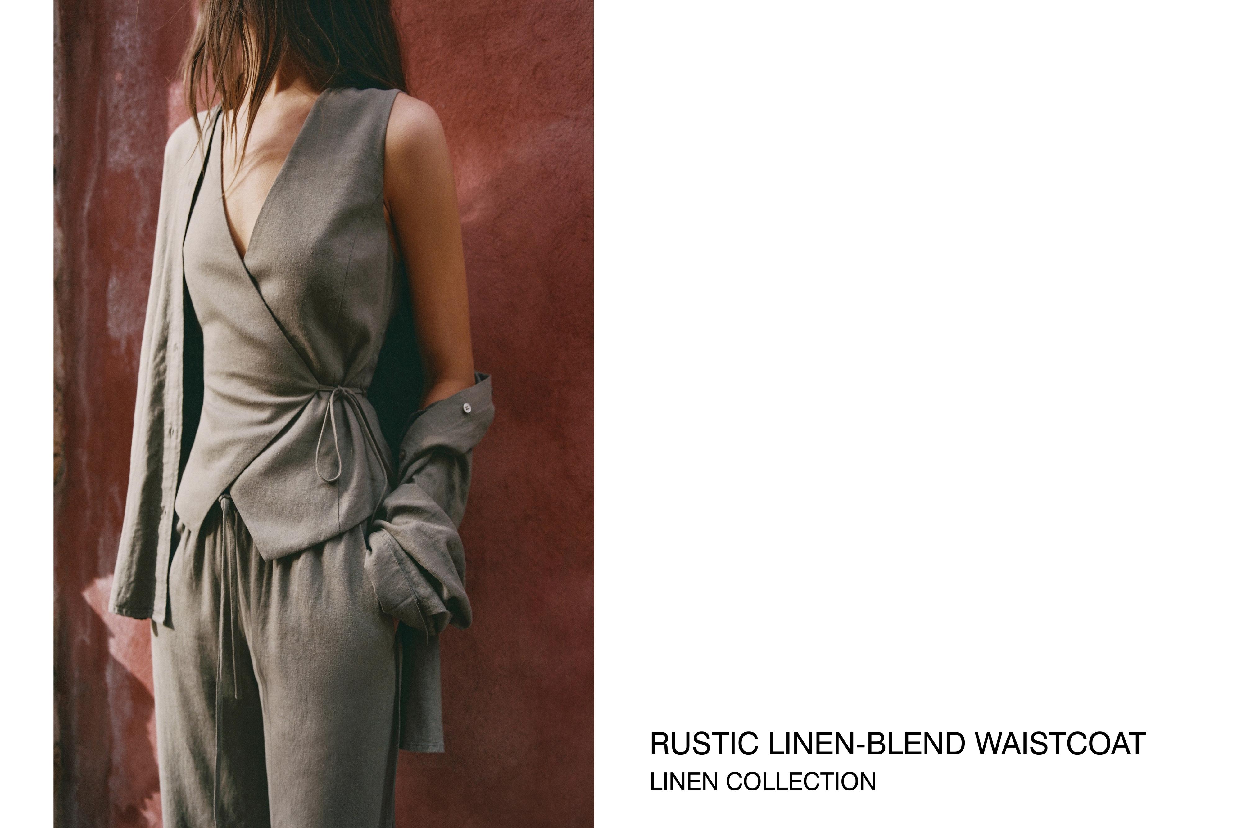 Rustik keten yelek - Görsel 15
