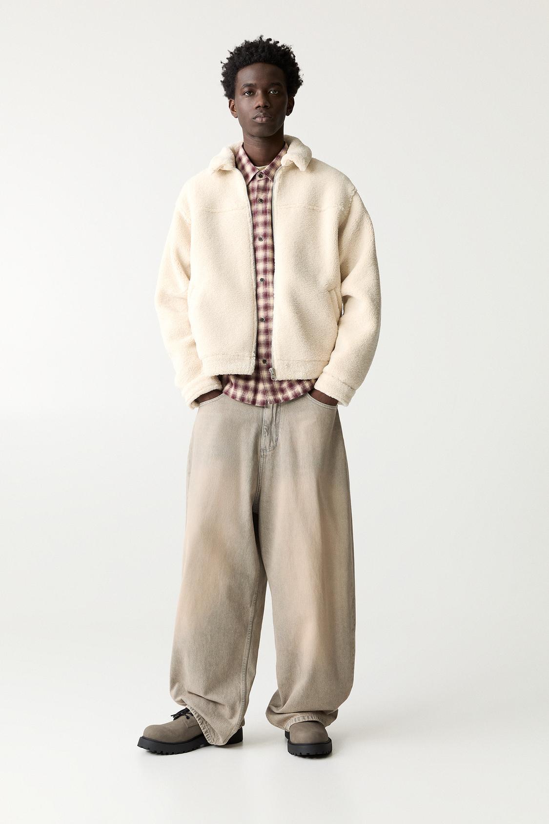 Montone Pull And Bear Uomo Giacche Shearling Giubbotto Bear Uomo