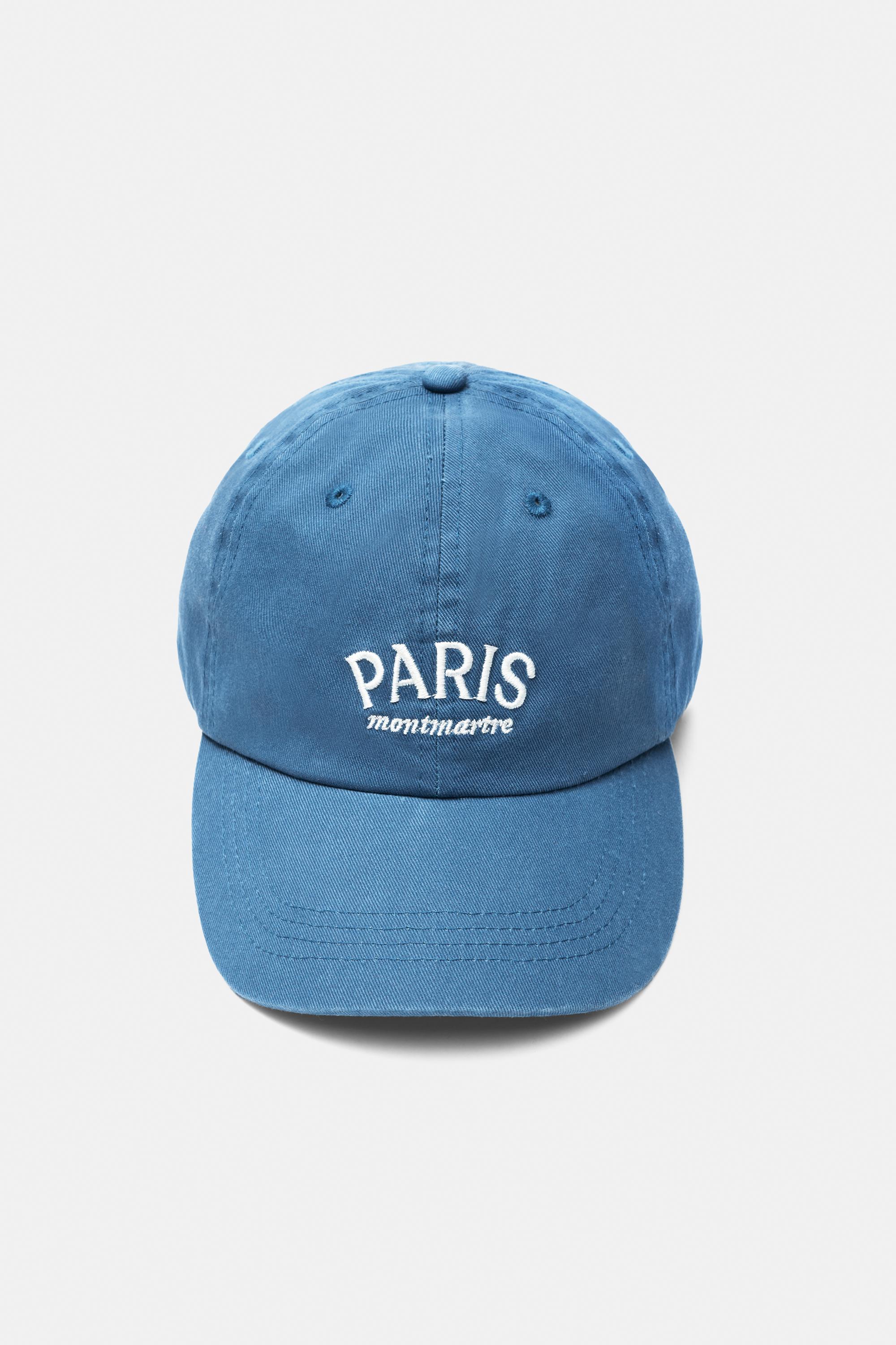 Embroidered Paris cap — Blue