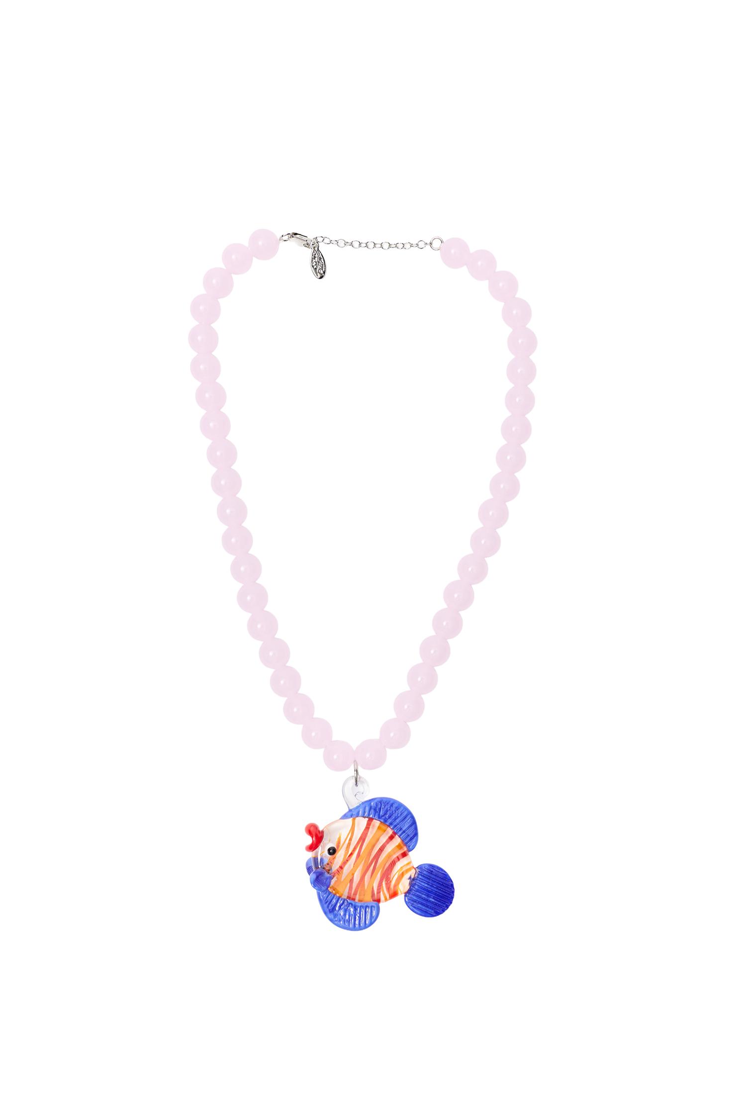 Pleasures x STWD bead necklace — Pink