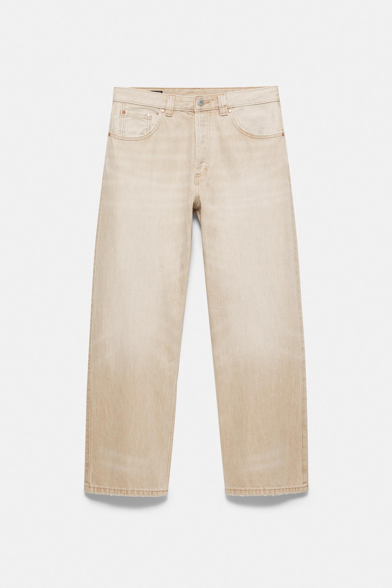 Regular straight-leg jeans — Sand
