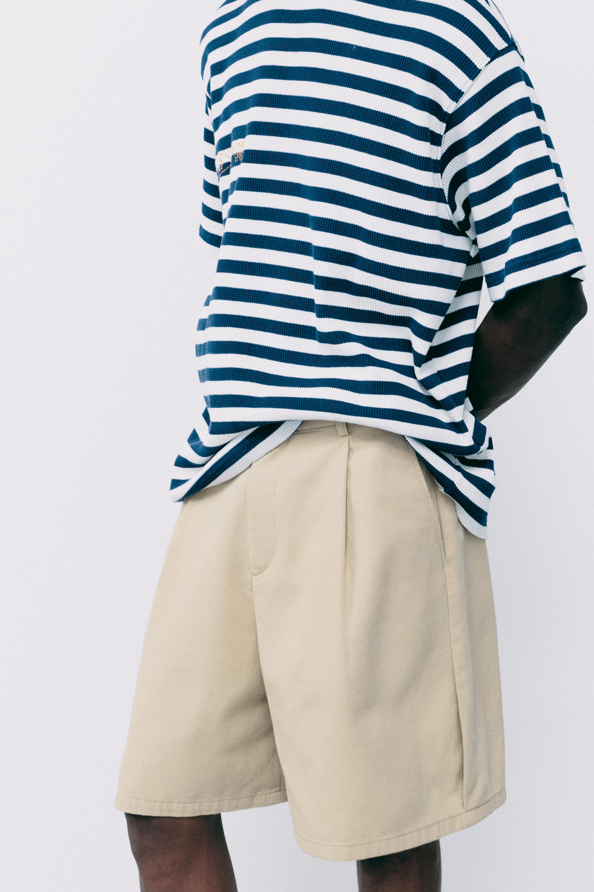 Darted Bermuda shorts — Beige