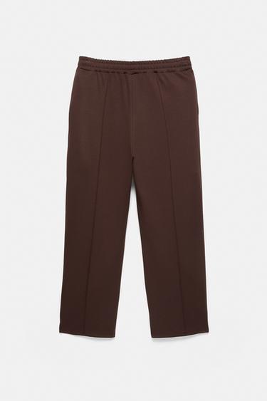 Seamed jogging trousers — Brown 2