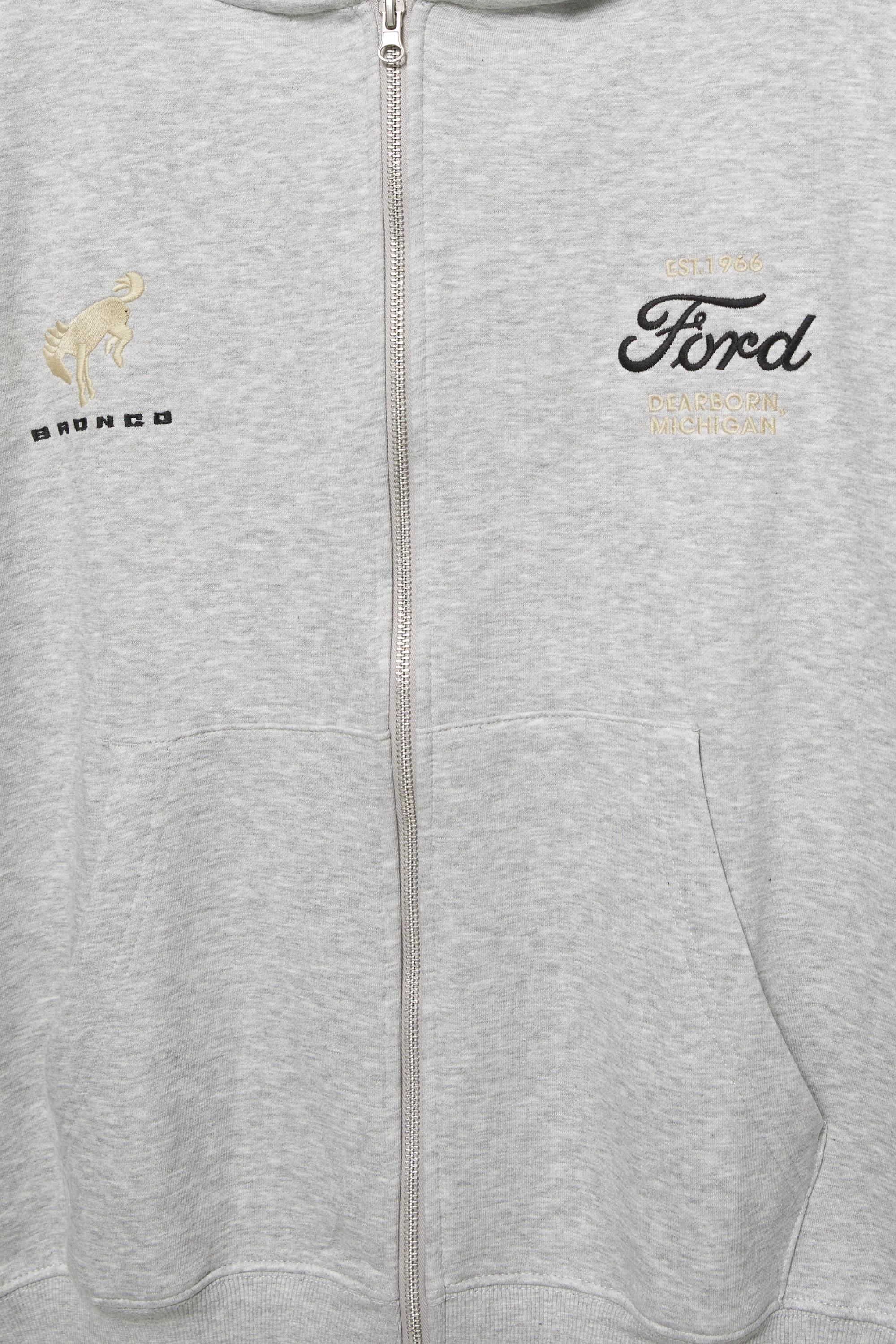 Fermuarlı kapüşonlu Ford sweatshirt - Görsel 6