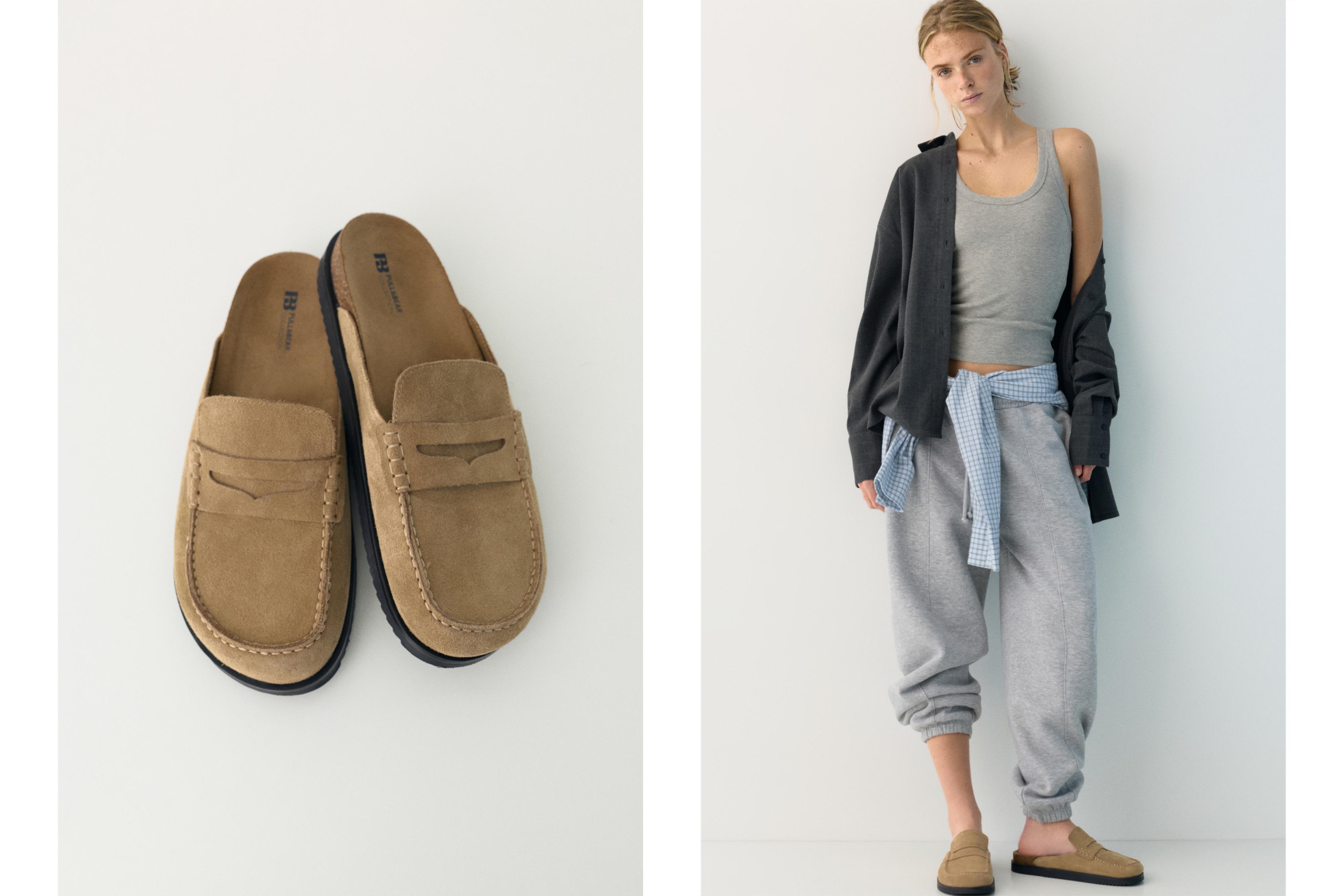 Leather clogs — Sand