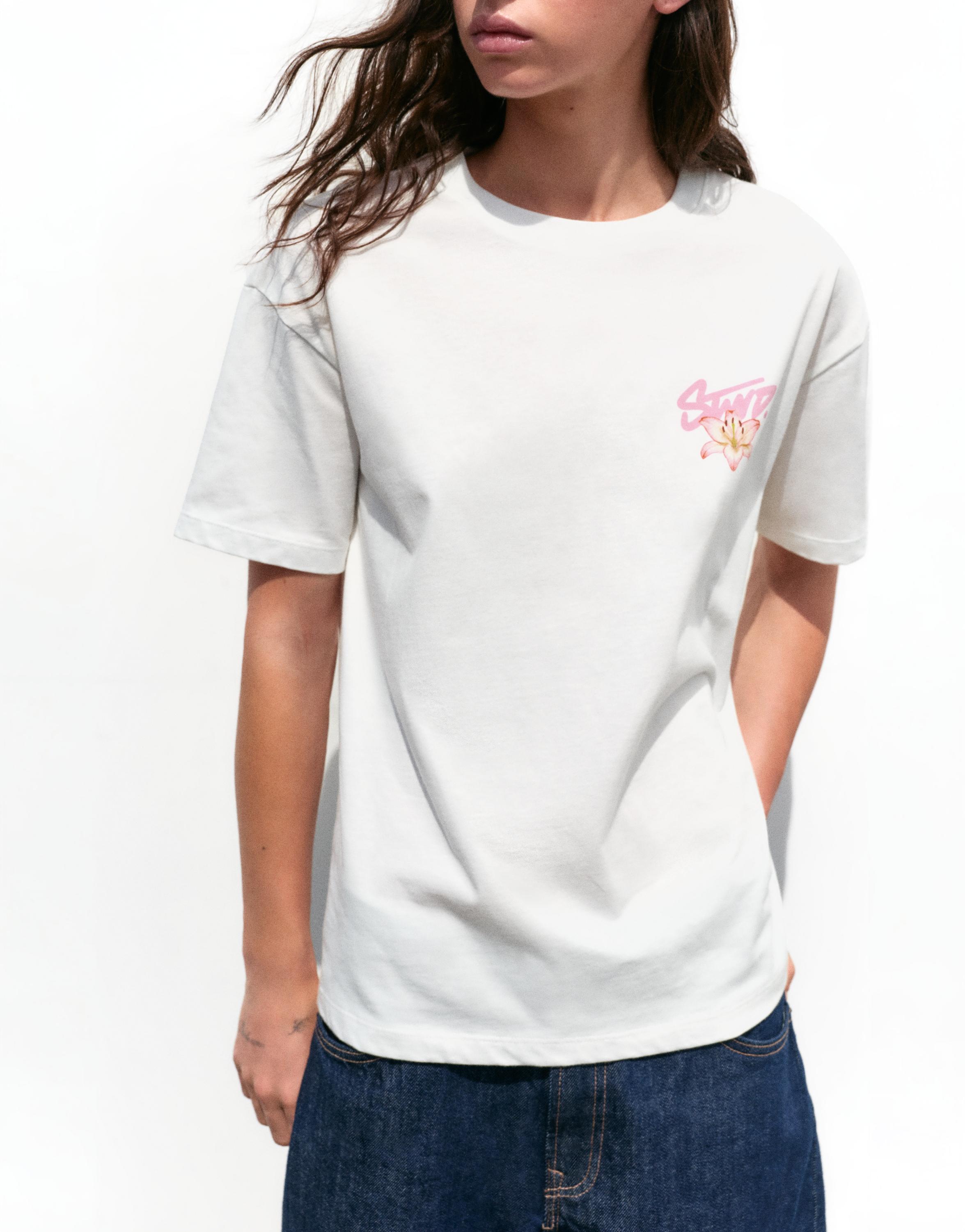 Floral T-shirt — White