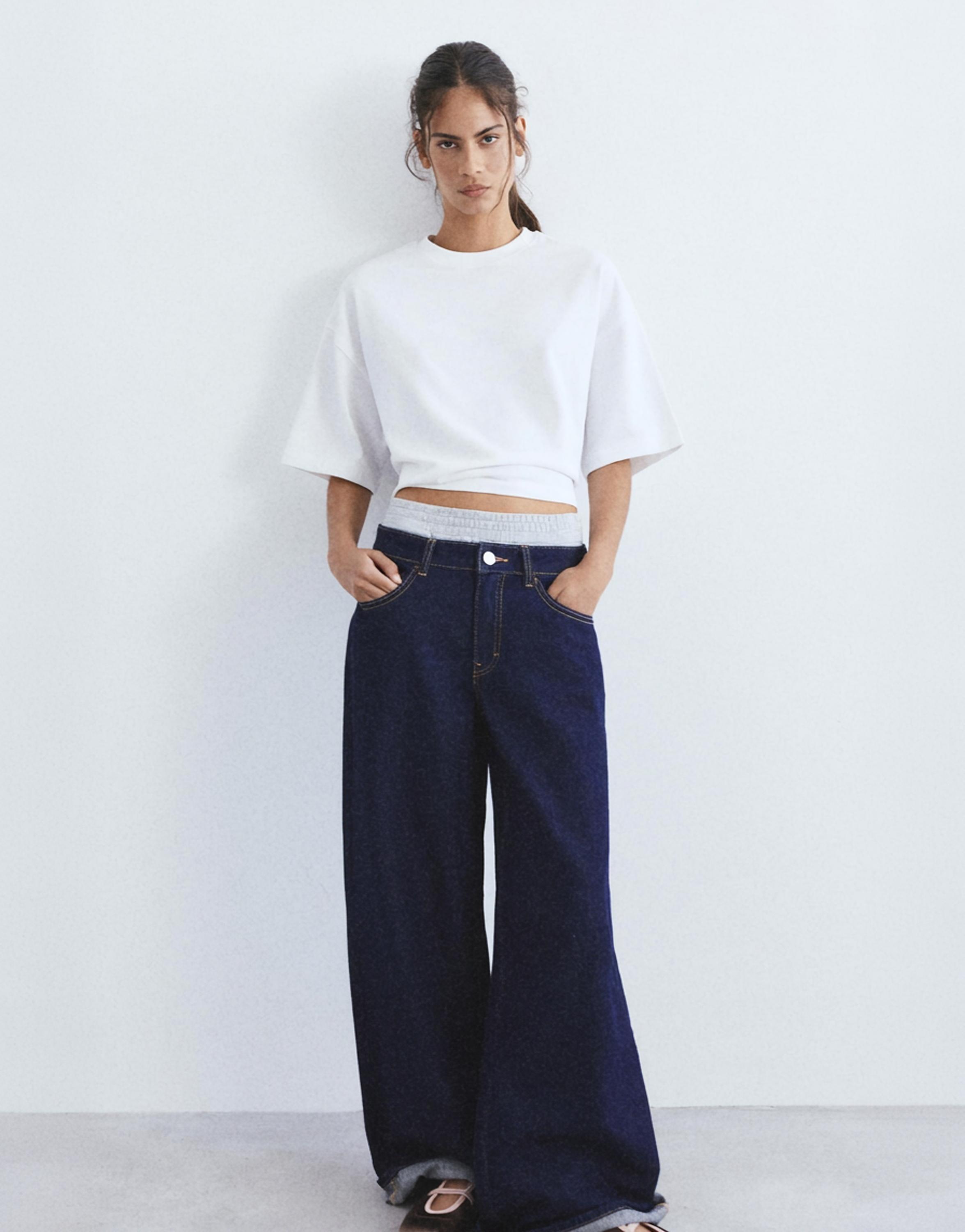 Kısa kollu kutu kesim t-shirt - Görsel 47