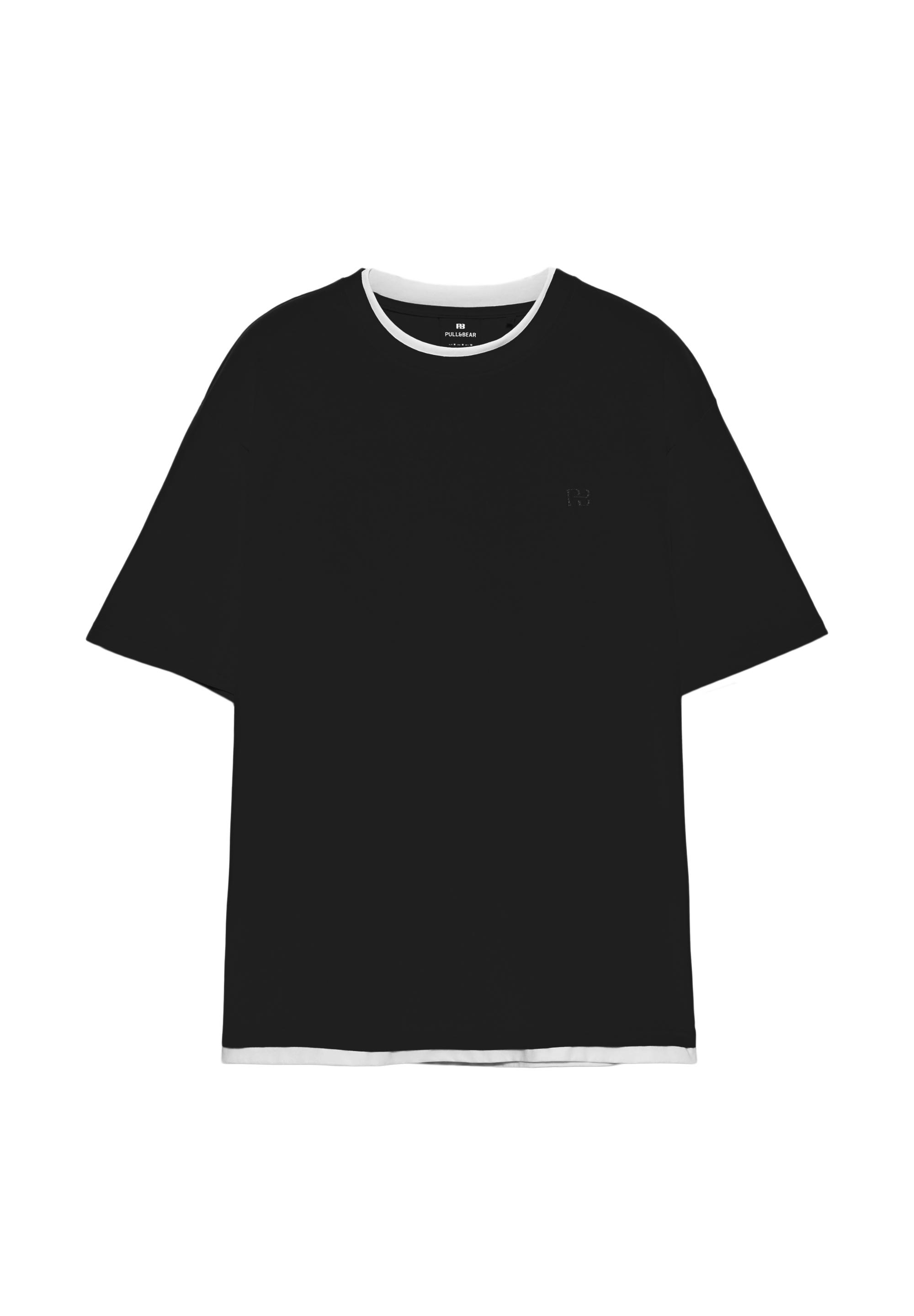 Double logo T-shirt — Black