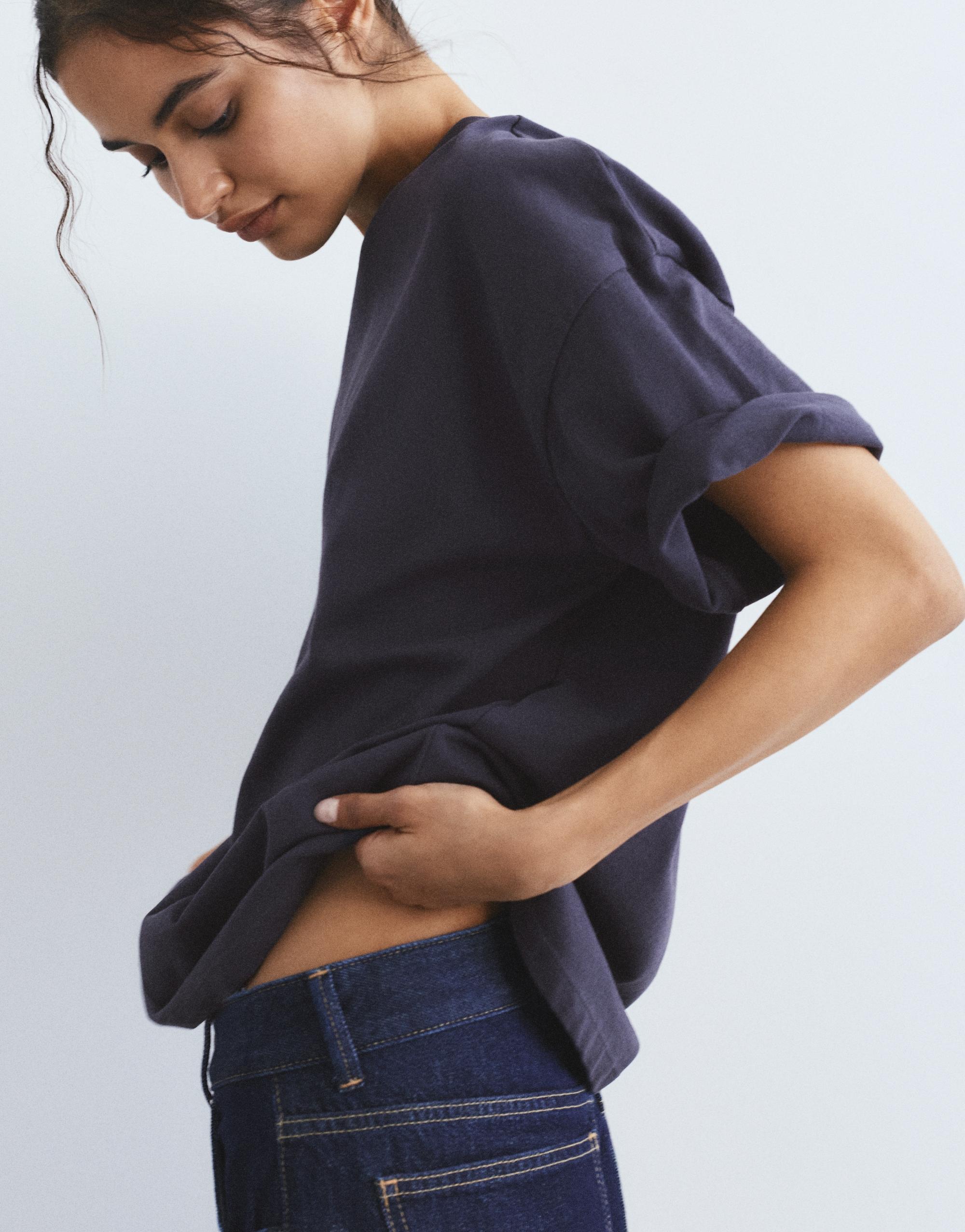 Oversize short sleeve T-shirt — Navy