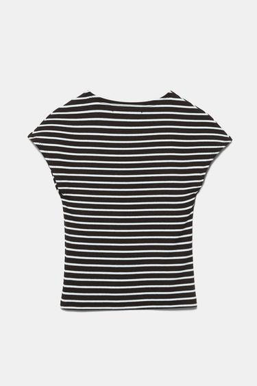 Fitted short sleeve T-shirt — Striped 6