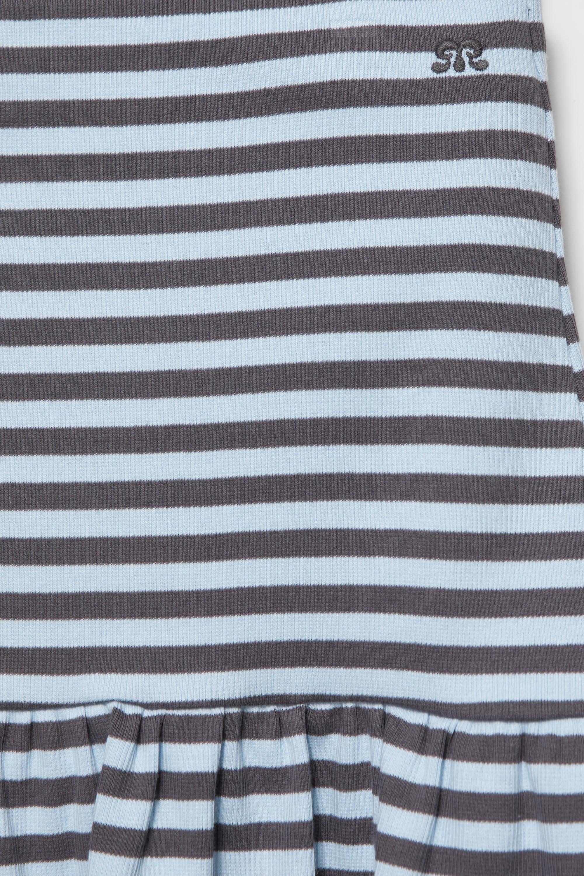 Striped ruffle mini skirt — Bluish grey (alternate view)