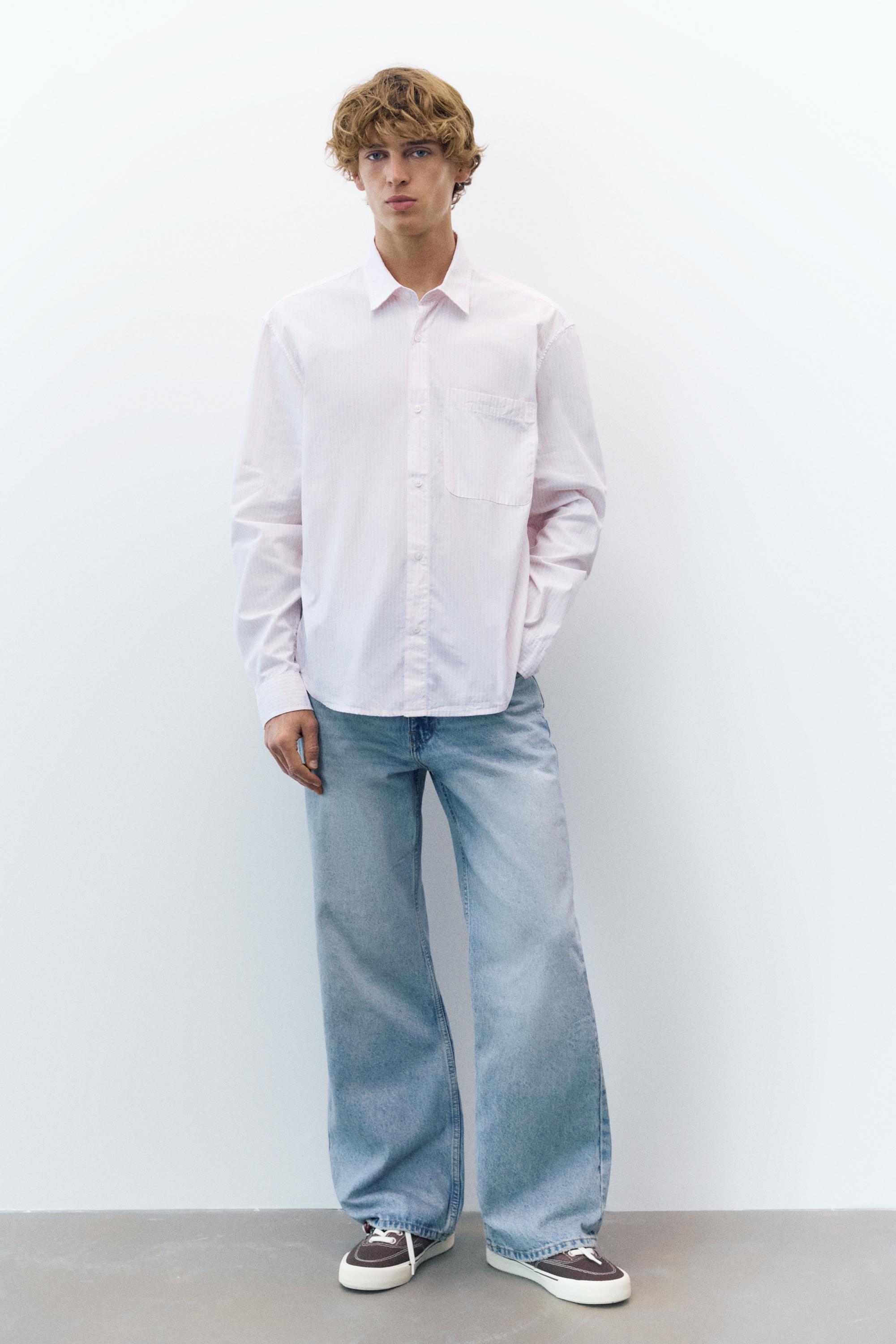 Çizgili uzun kollu gömlek - Görsel 14