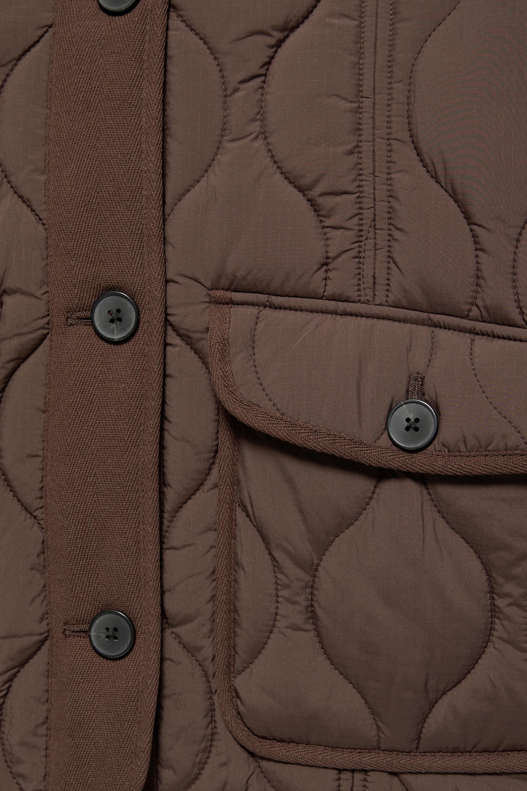 Puffer jacket with pockets — Brown