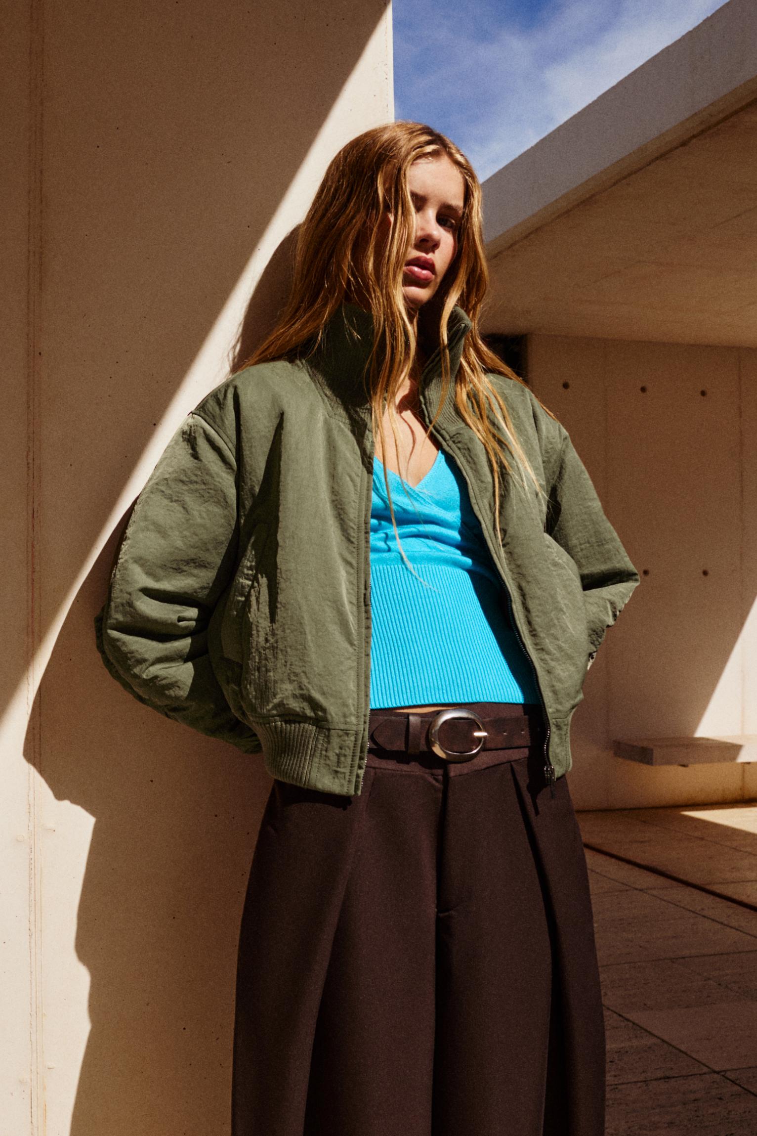 Bomber Oversize Col Montant