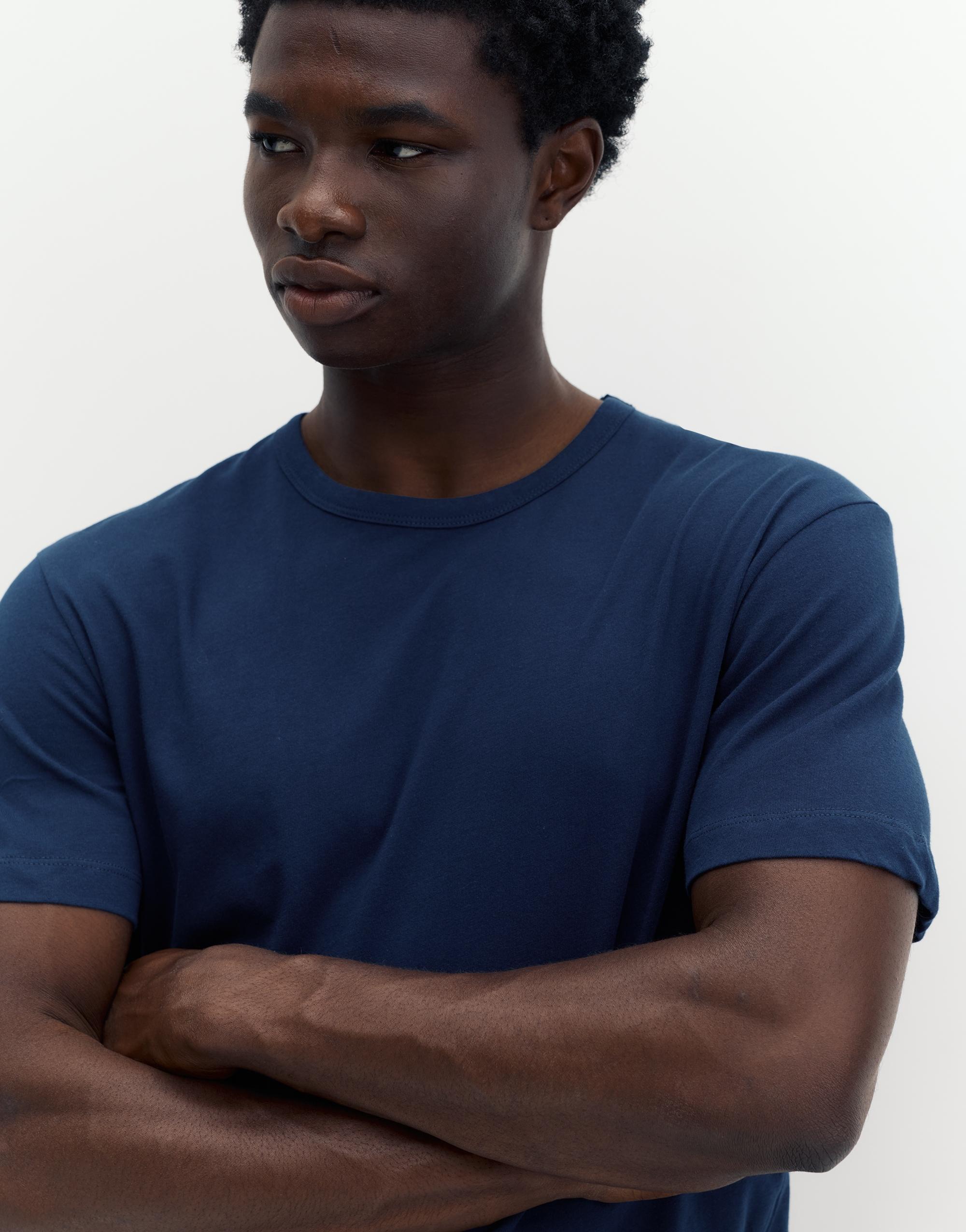 Slim fit basic T-shirt — Navy