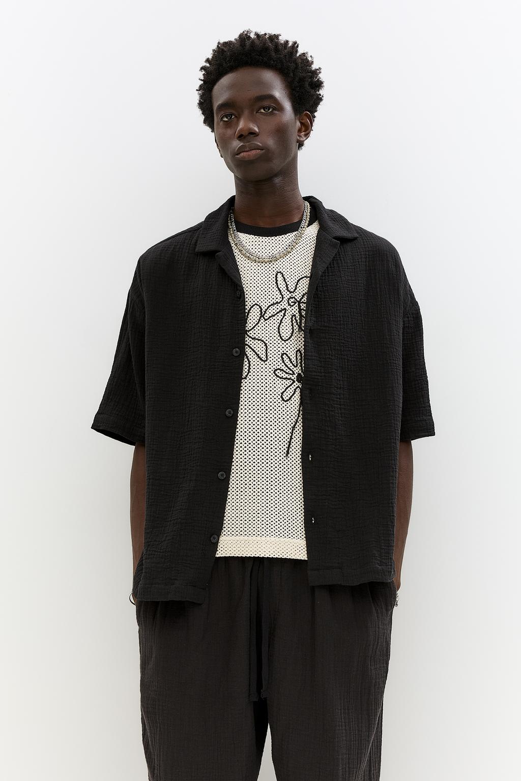 Camisa manga corta rústica PULL&BEAR