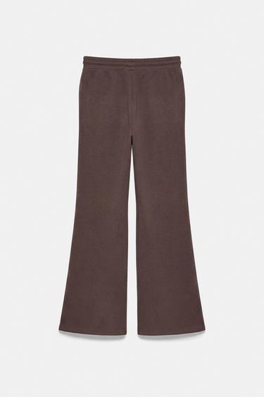 Soft-touch flared trousers — Brown 5