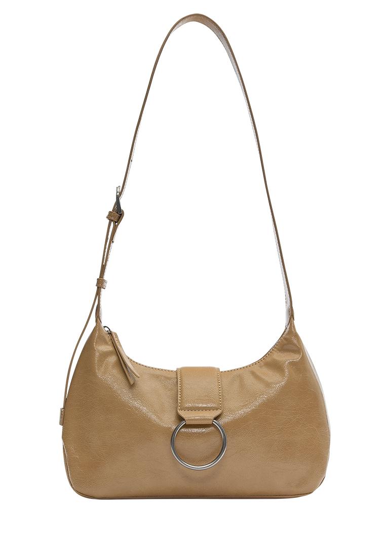Crossbody bag with buckle — Leather