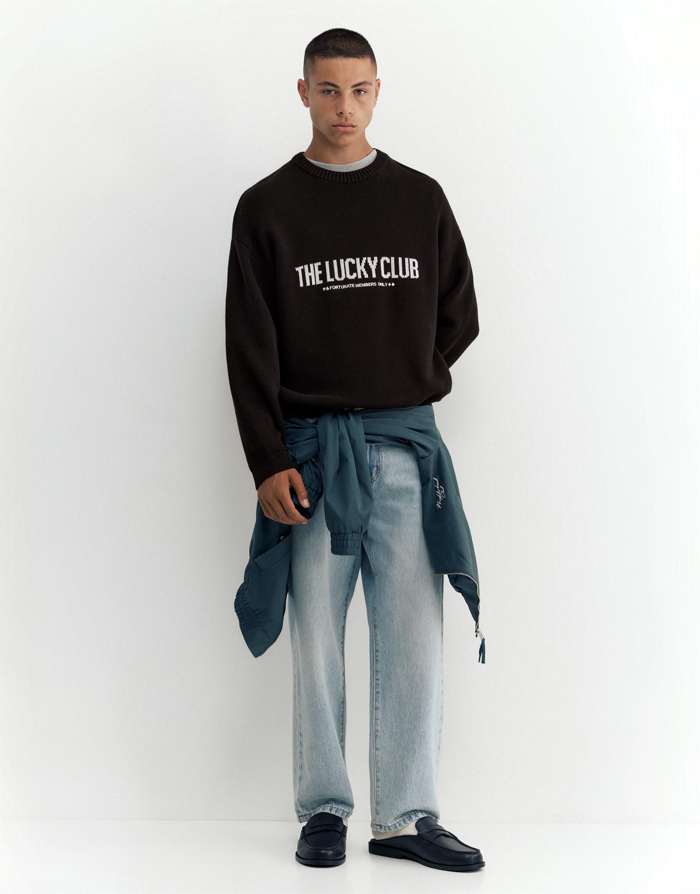 STWD graphic jumper — Black