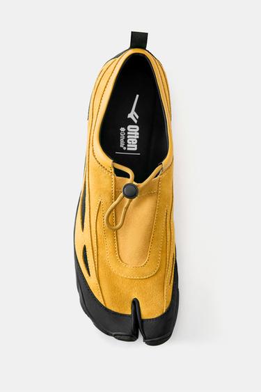 Often leather tabi trainers — Yellow 6