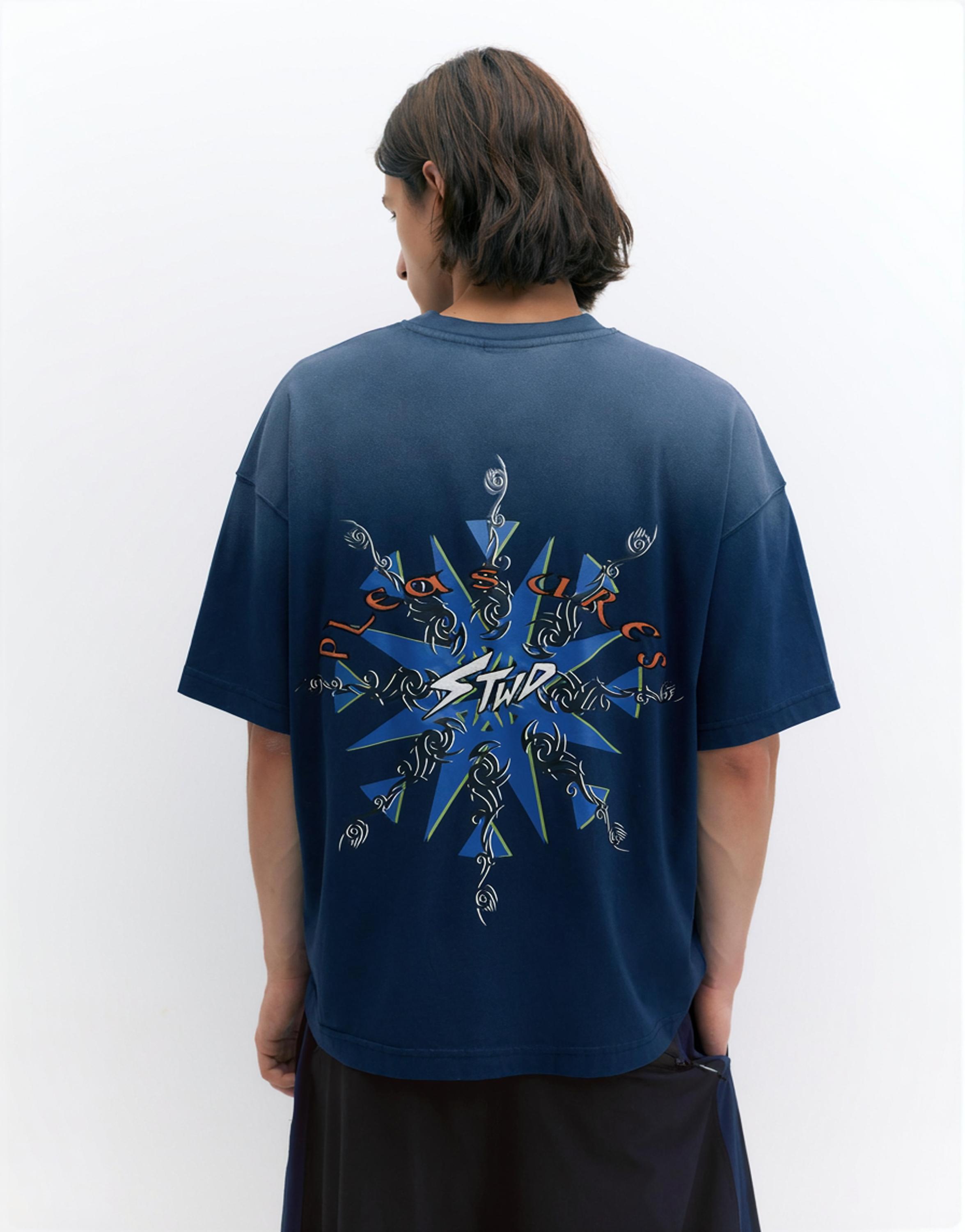 Pleasures x STWD boxy T-shirt — Dark blue