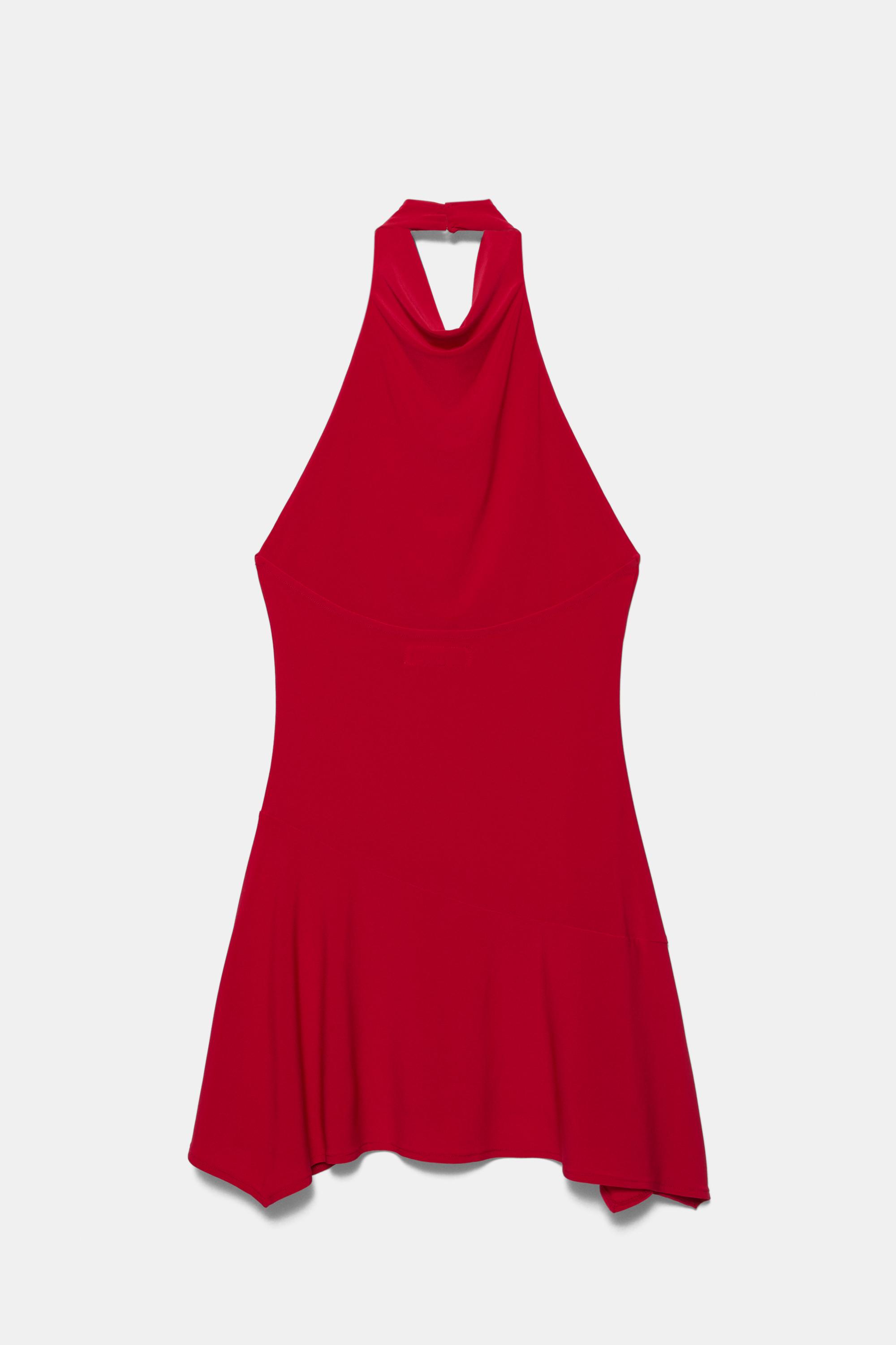 Short halter dress — Raspberry