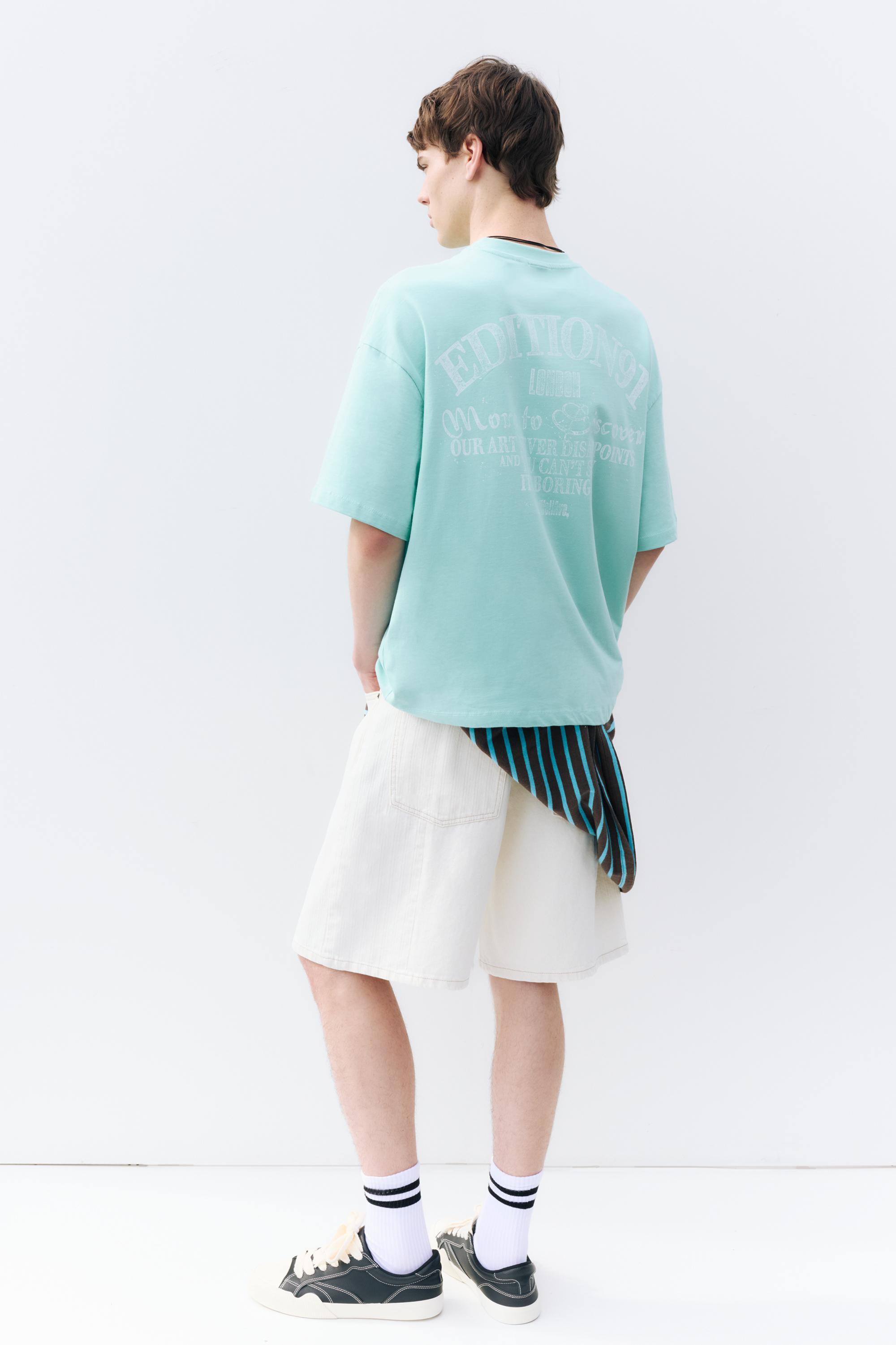 STWD boxy T-shirt — Turquoise