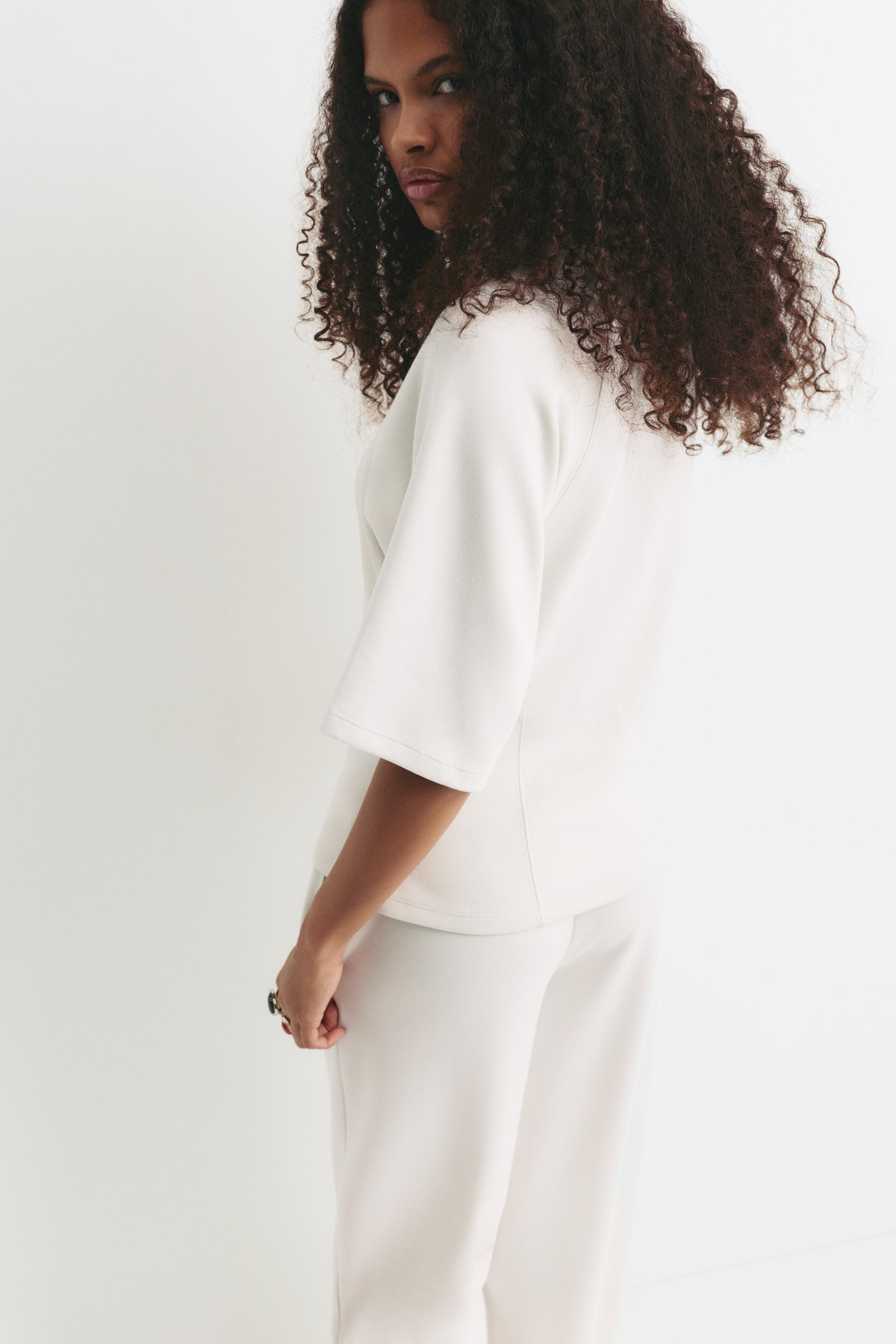 Yumuşak dokulu kısa kollu sweatshirt - Görsel 26