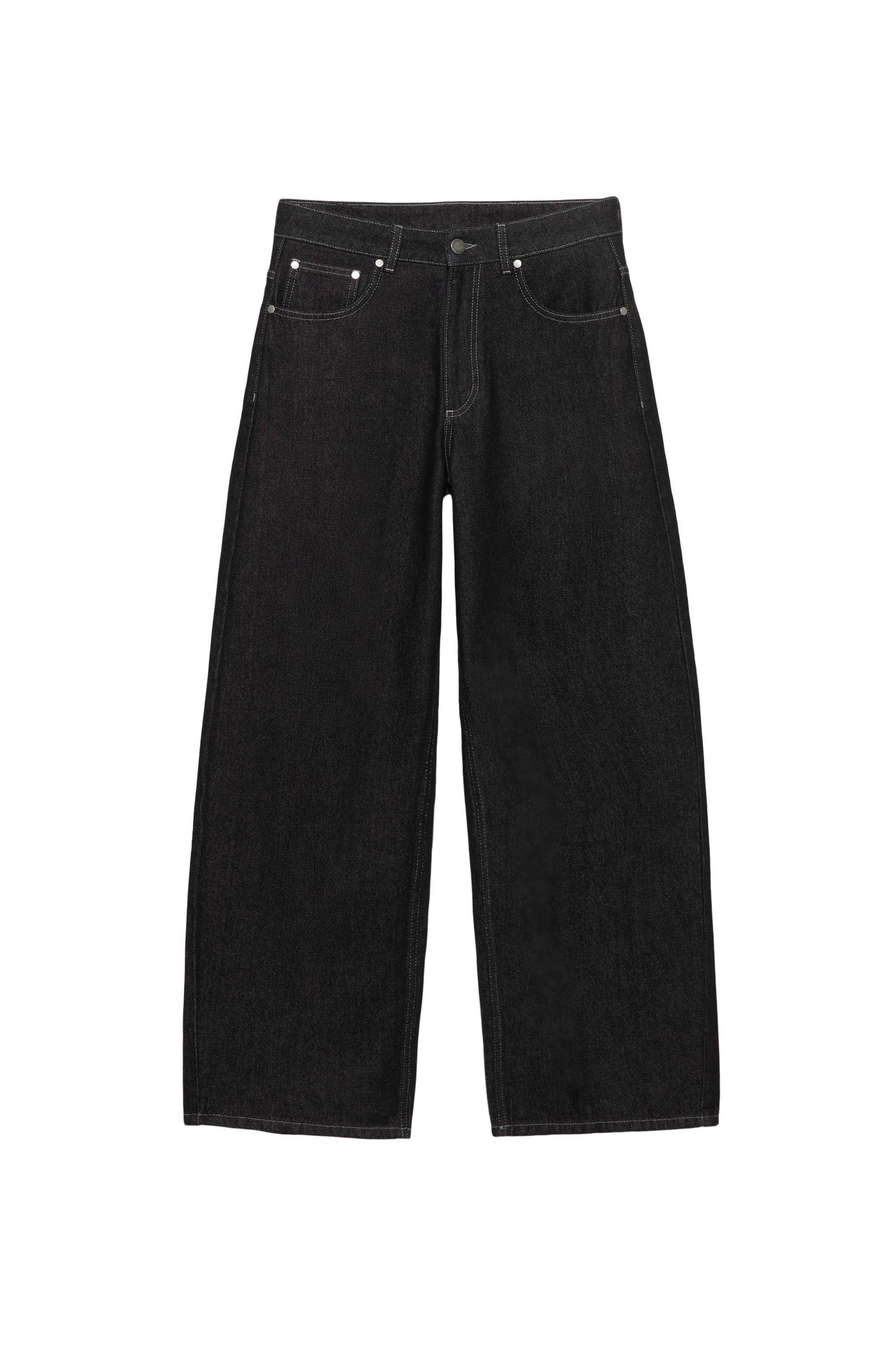 Yıldız desenli barrel jean - Görsel 9