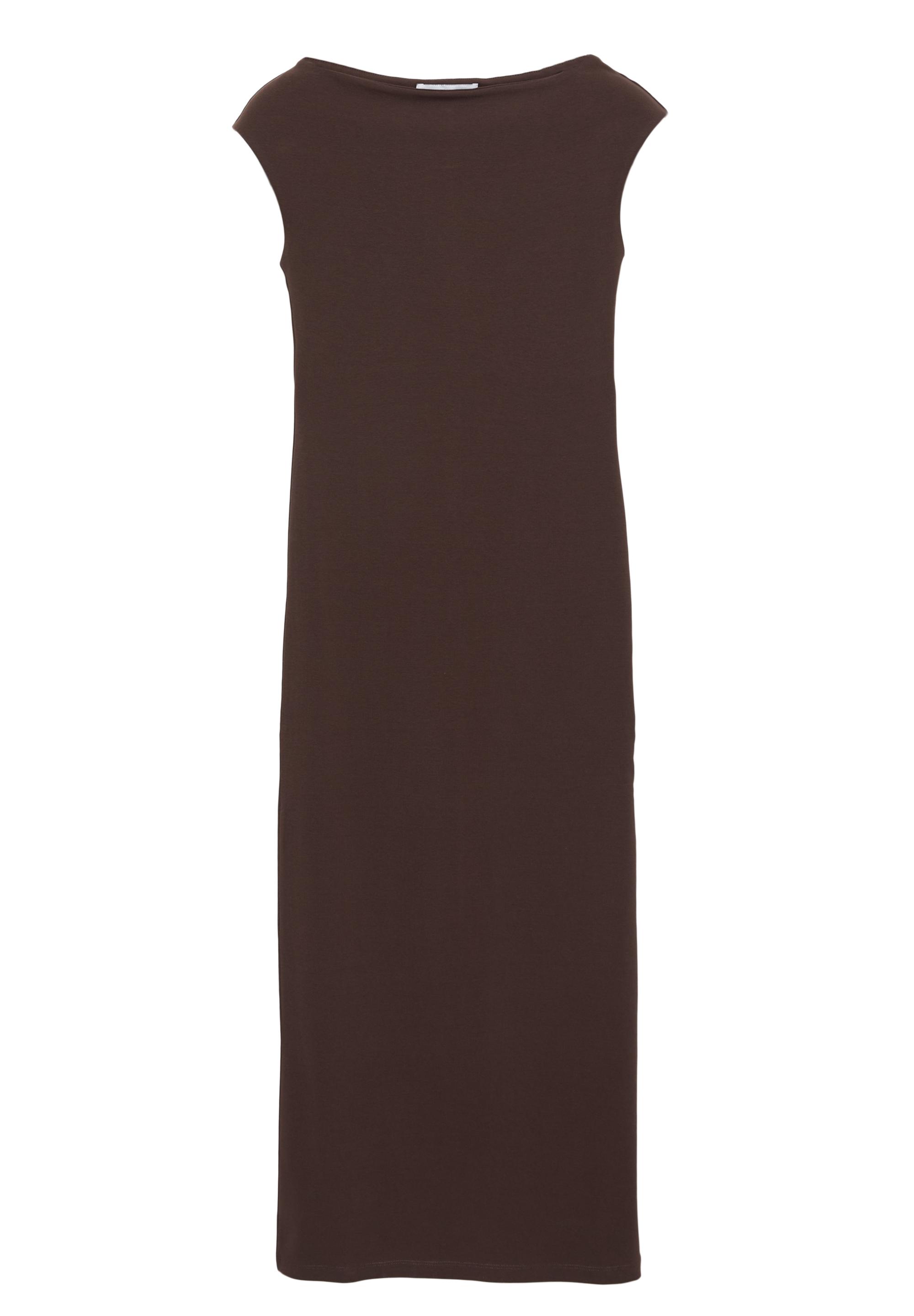 Short sleeve midi dress — Brown