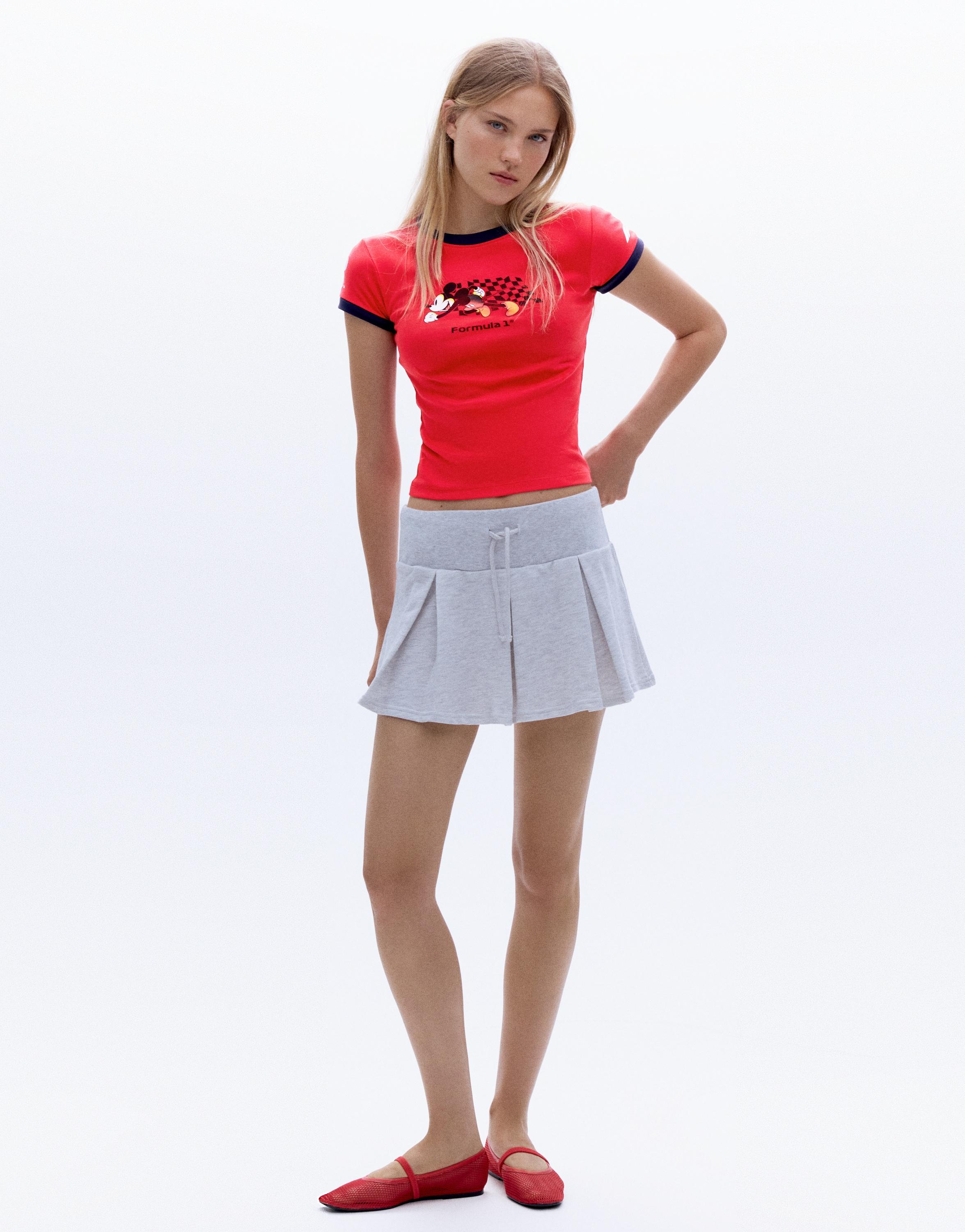 Pull&Bear Kırmızı Disney x F1 tişört görsel 2