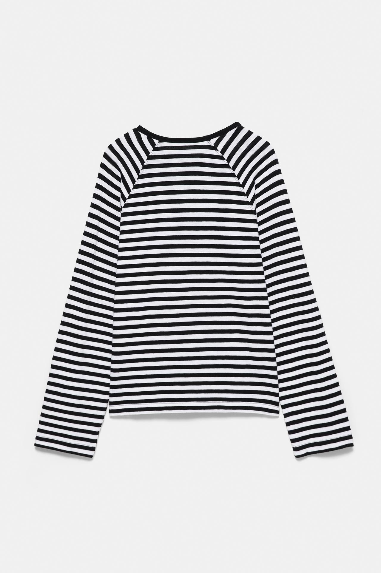 Long sleeve raglan T-shirt — Striped