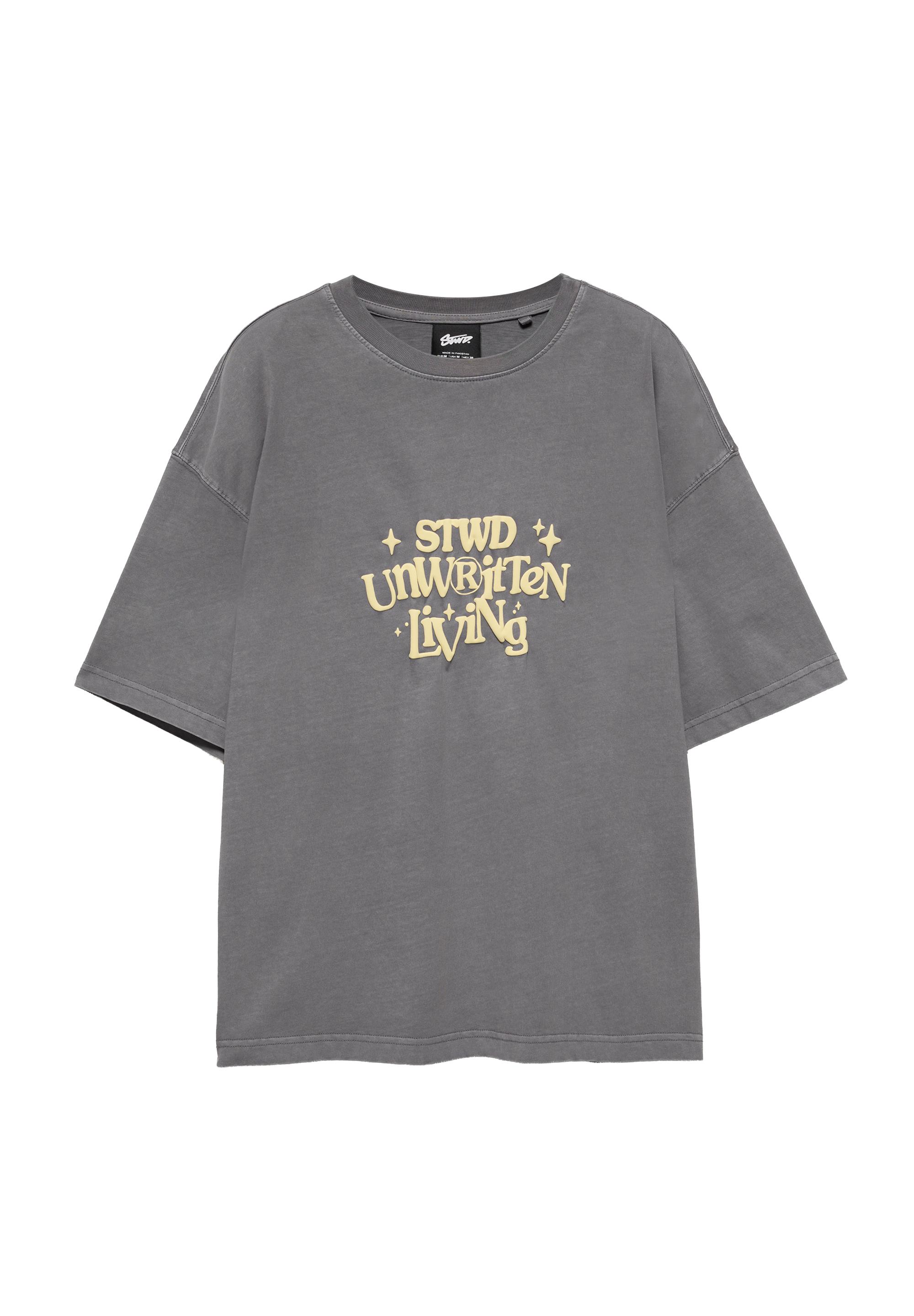 STWD Unwritten Living T-shirt — Medium grey